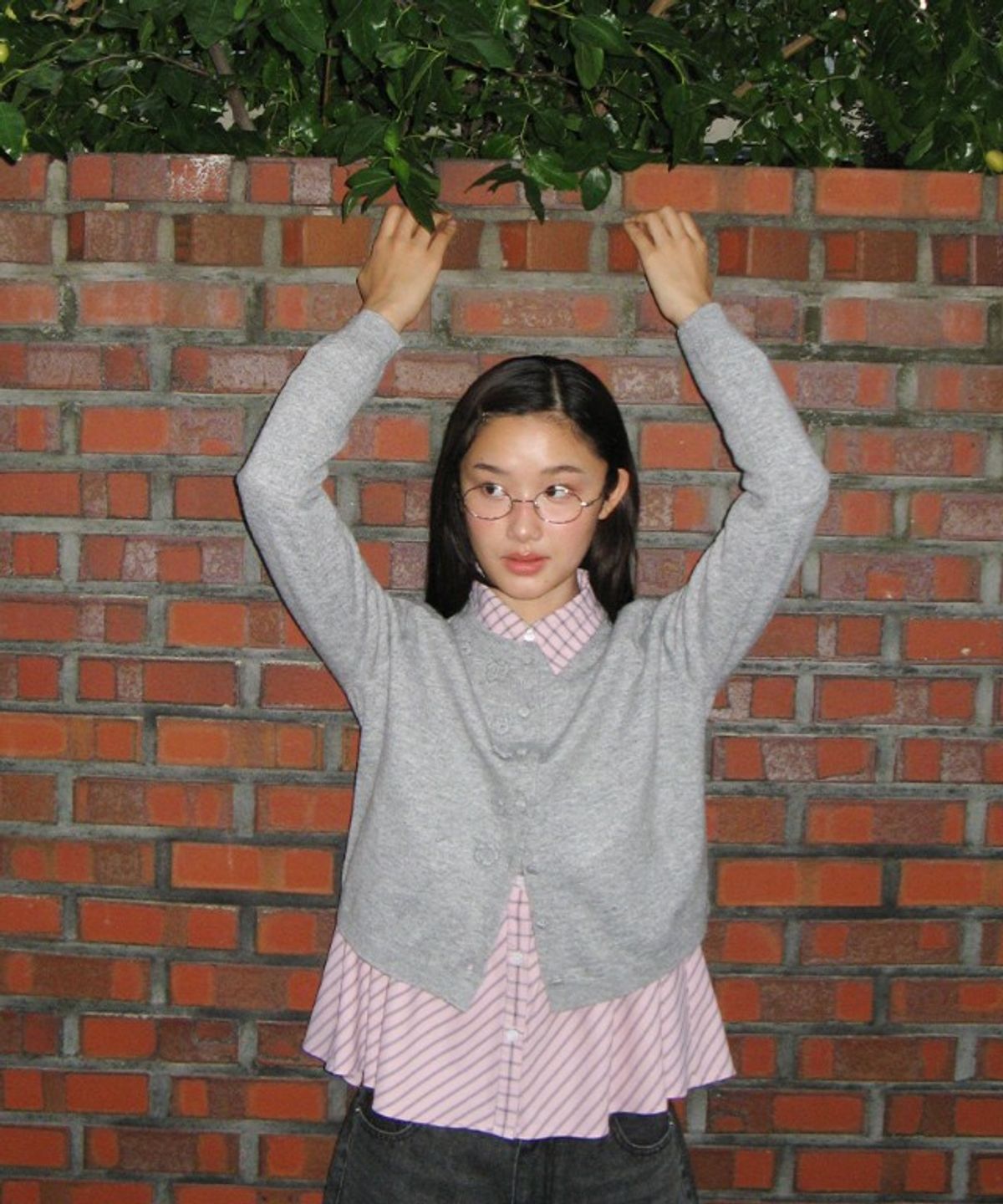론론(RONRON) RUFFLE CHECK SHIRT PINK