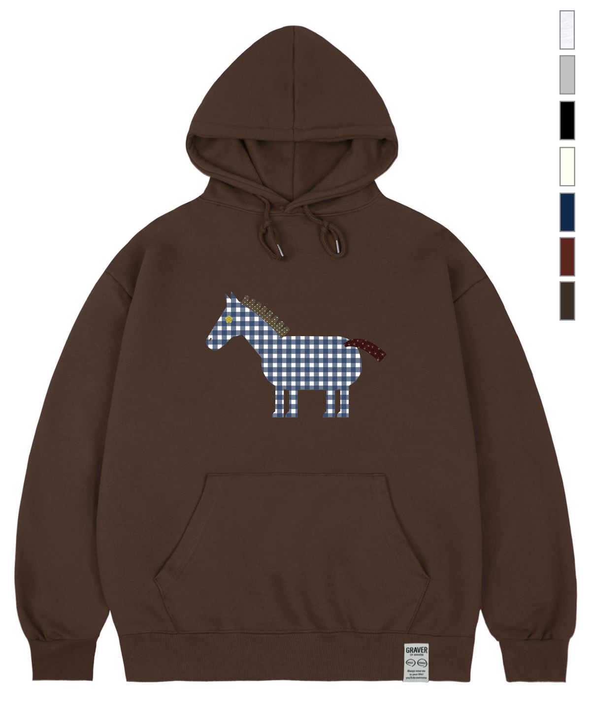 그레이버(GRAVER) [UNISEX]PAPER PONY 후드티_7color