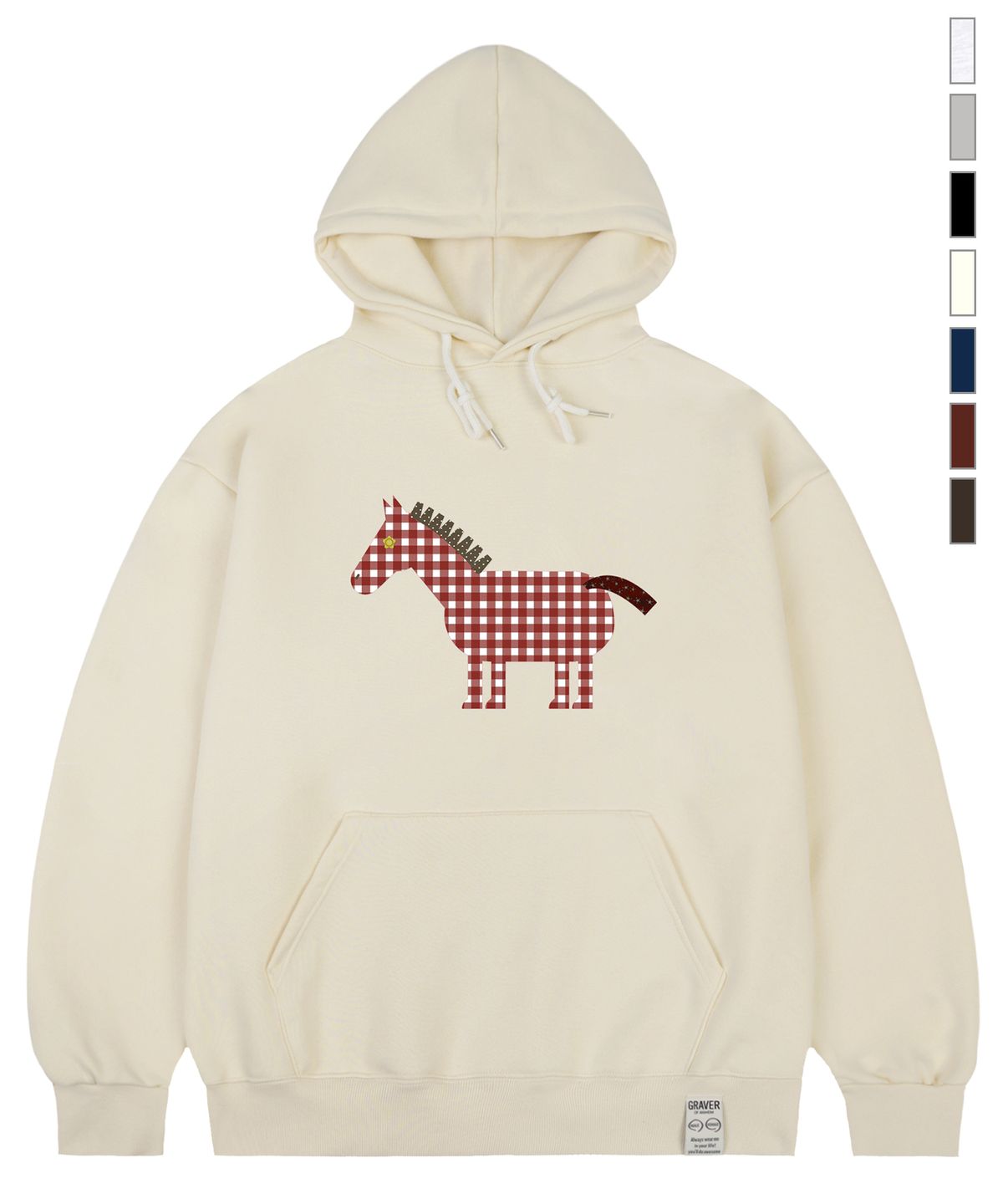 그레이버(GRAVER) [UNISEX]PAPER PONY 후드티_7color