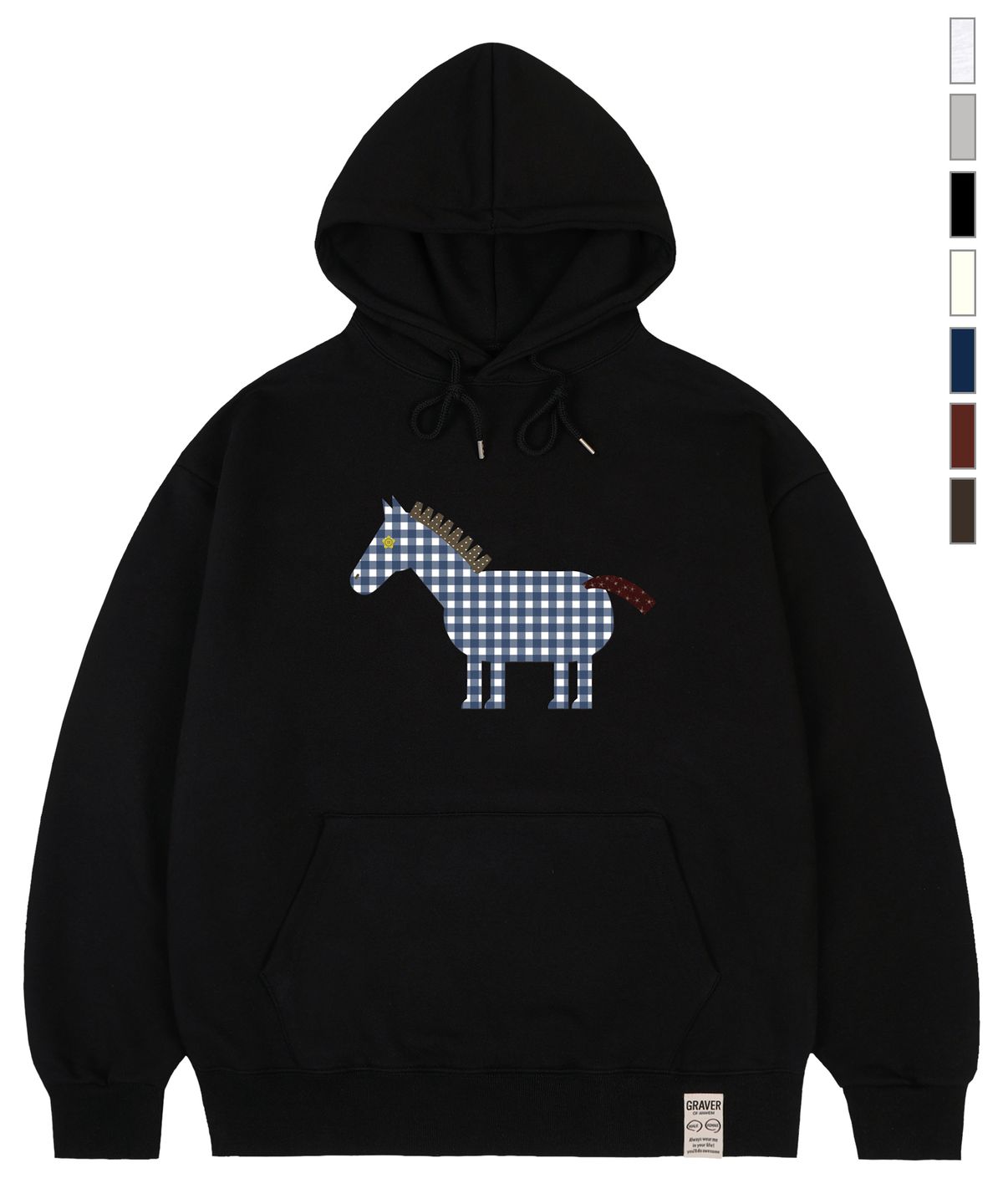 그레이버(GRAVER) [UNISEX]PAPER PONY 후드티_7color