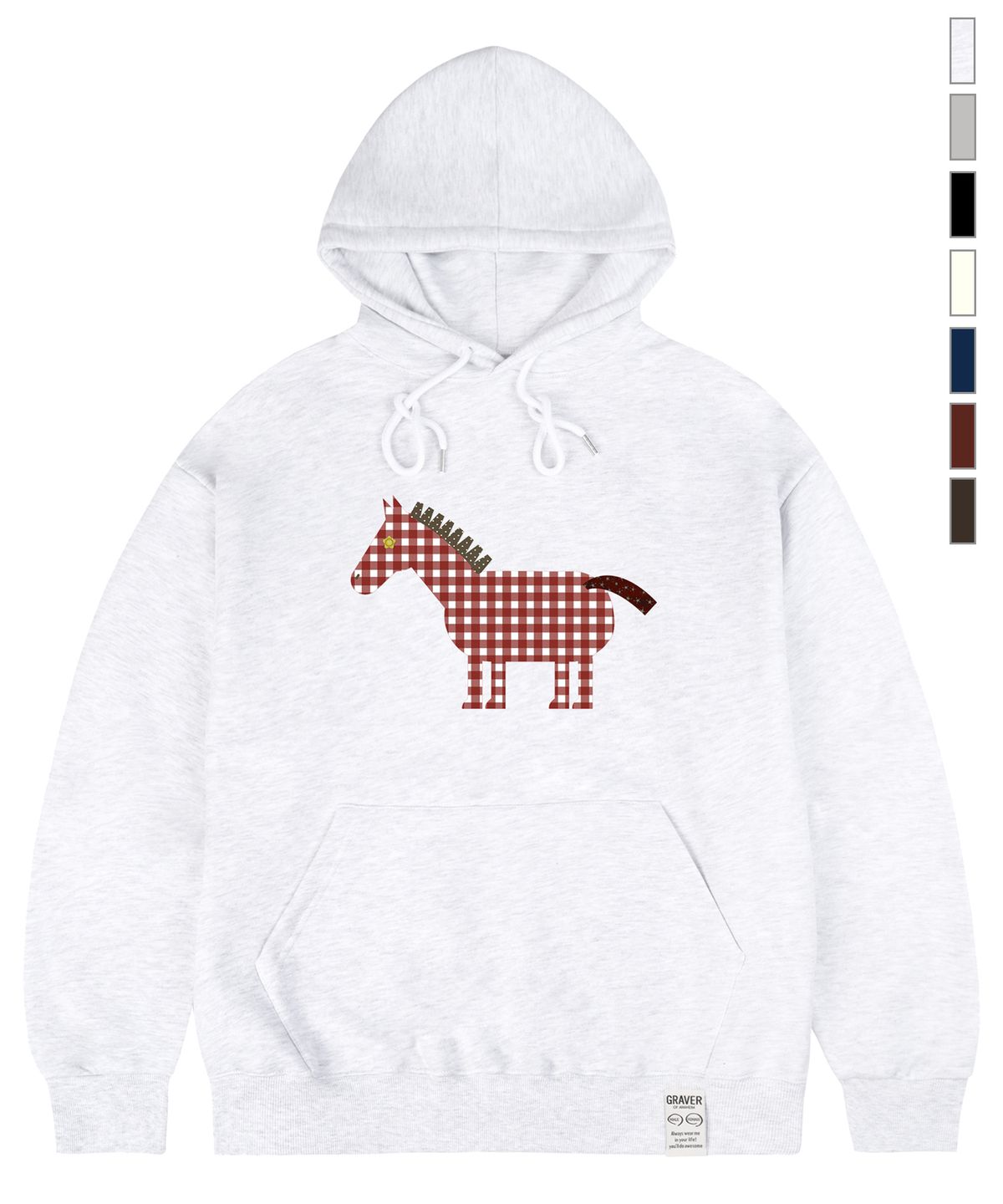 그레이버(GRAVER) [UNISEX]PAPER PONY 후드티_7color