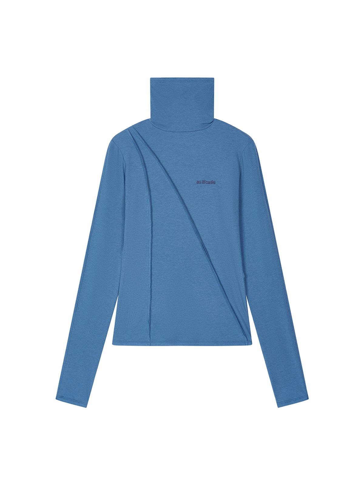 에즈이프 캘리(ASIF CALIE) CUT-OFF TURTLENECK LONG SLEEVE BLUE