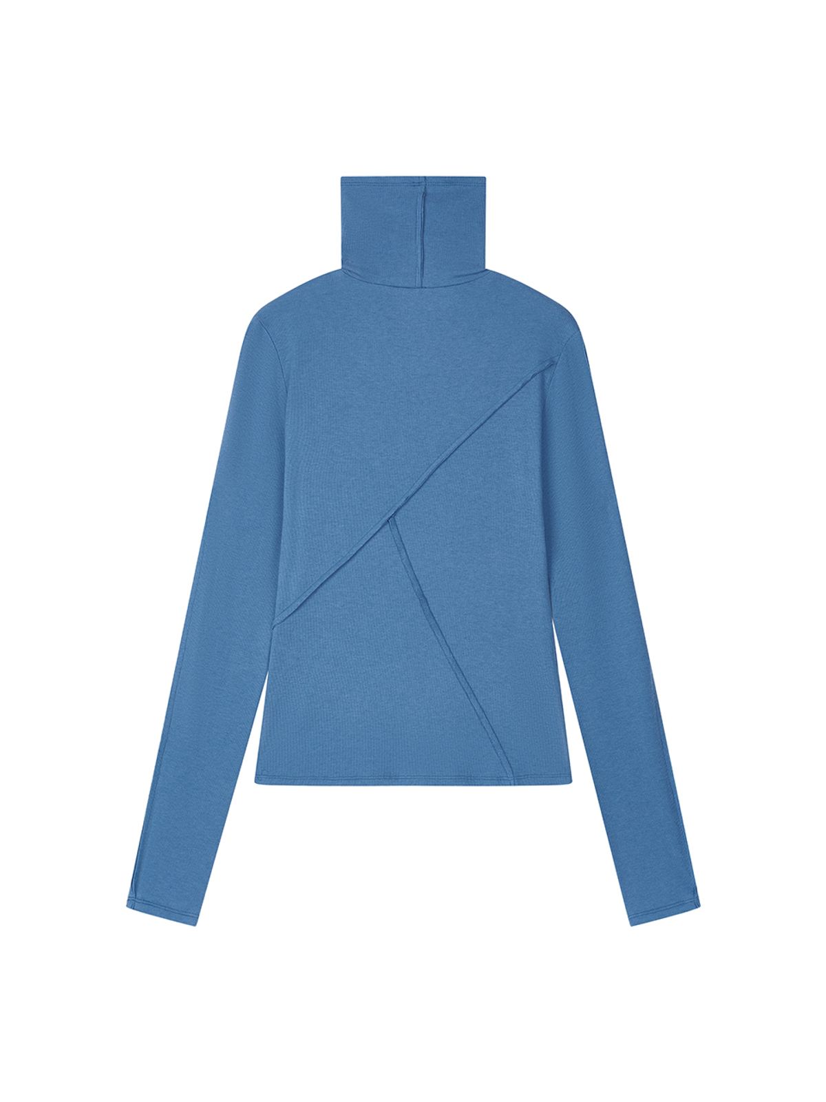 에즈이프 캘리(ASIF CALIE) CUT-OFF TURTLENECK LONG SLEEVE BLUE