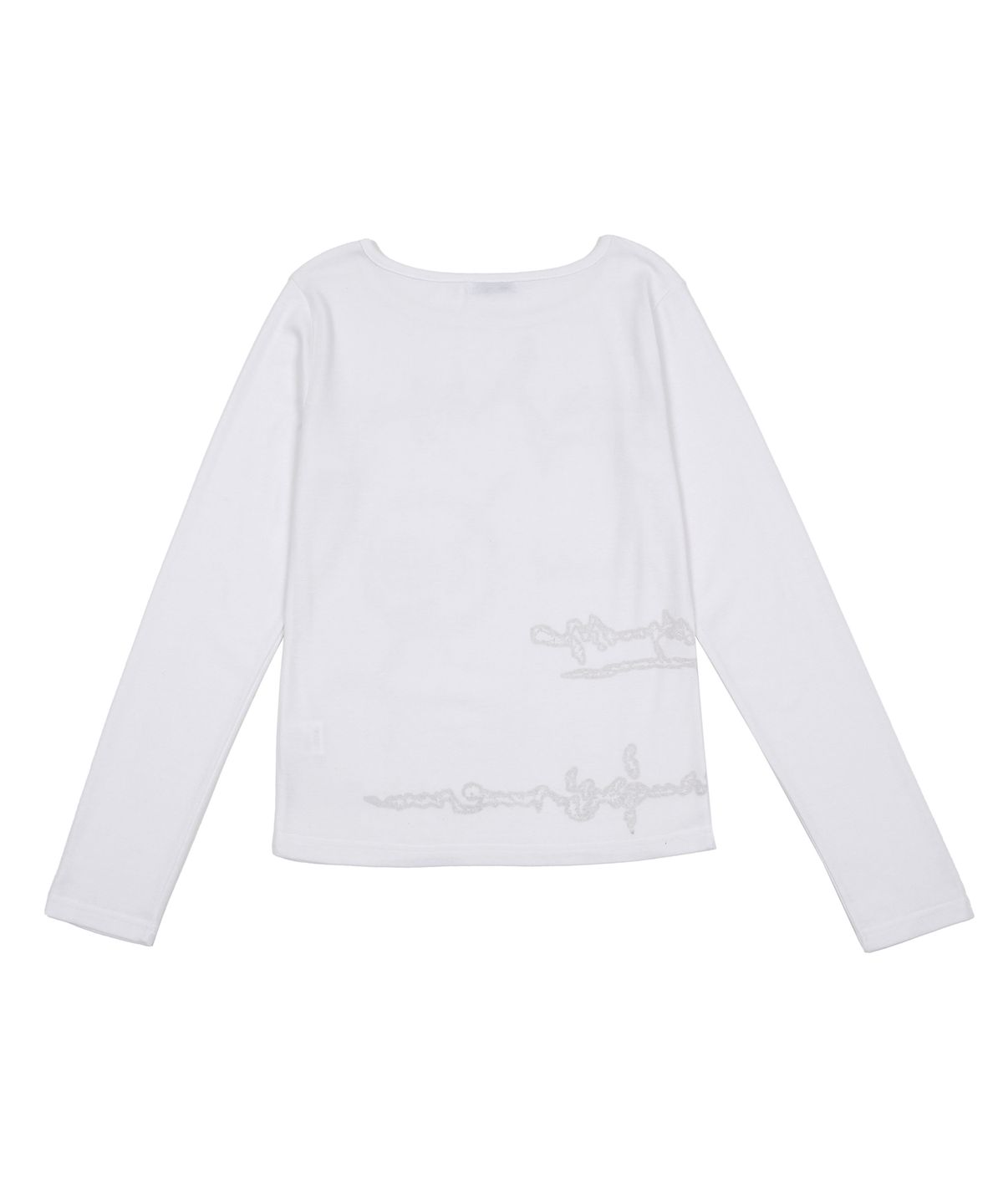 어니브(ANIV) STUDDED LONG SLEEVE OFF-SHOULDER WHITE