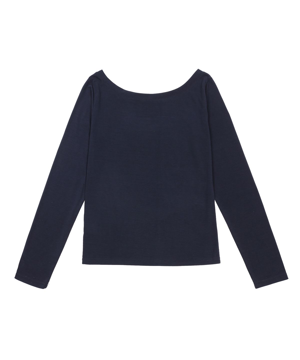 어니브(ANIV) STUDDED LONG SLEEVE OFF-SHOULDER NAVY