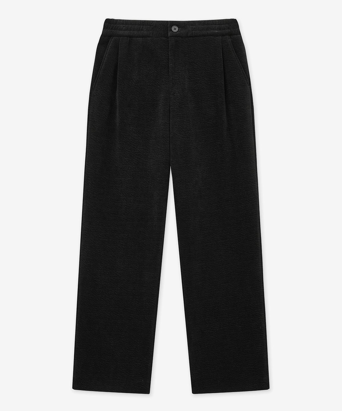 티엔지티(TNGT) Velvet-knit Wide fit Banding Pants (Black) TNPA5F203BK
