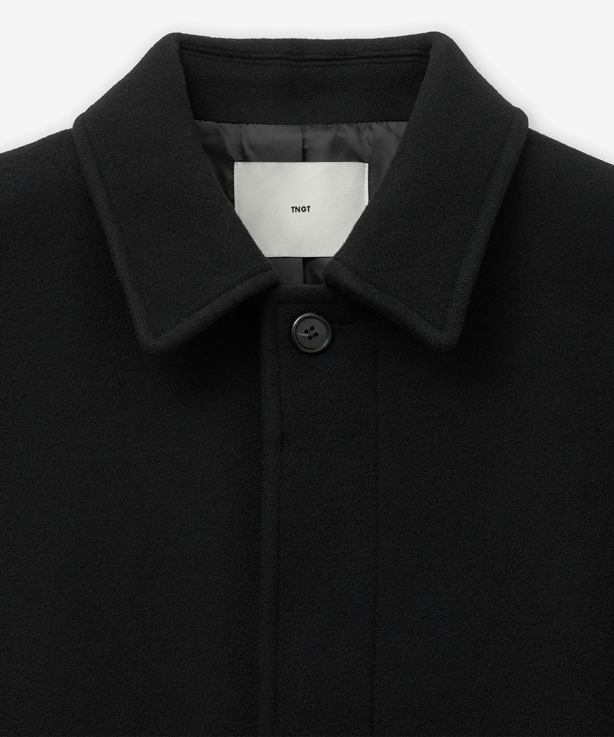 티엔지티(TNGT) Wool Blended Balmacaan Coat (Black) TNCO5F100BK