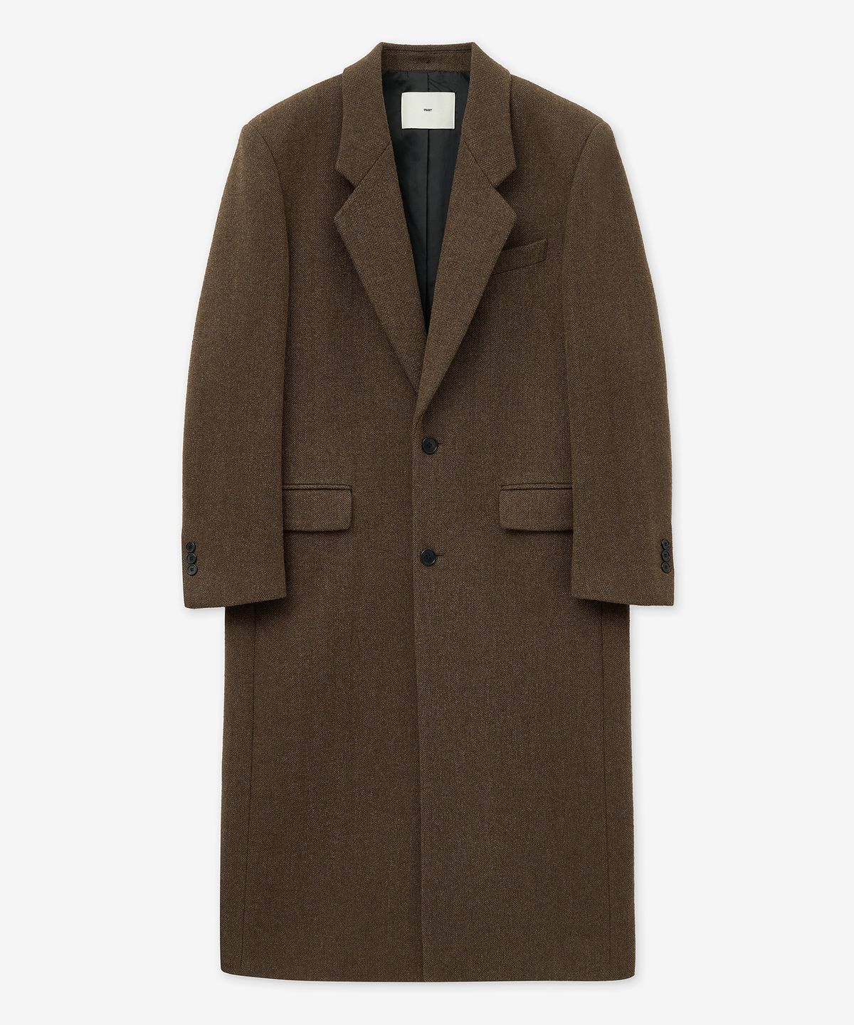 티엔지티(TNGT) Herringbone Oversized Single Coat (Red Brown) TNCO5F103W2
