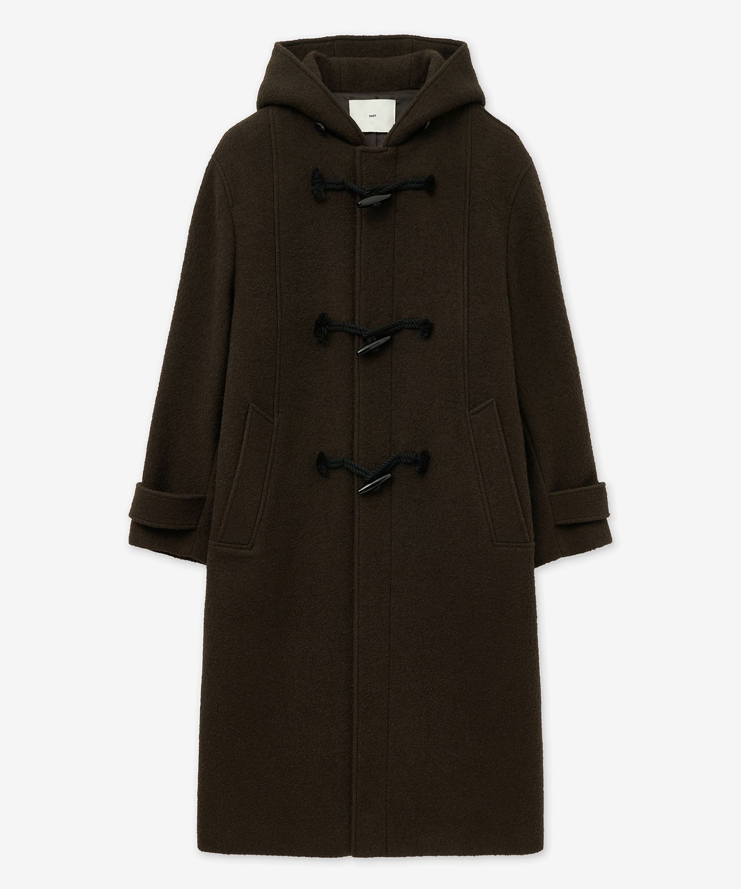 MUSINSA | TNGT Wool Boucle Duffle Coat (Brown) TNCO5F104W2