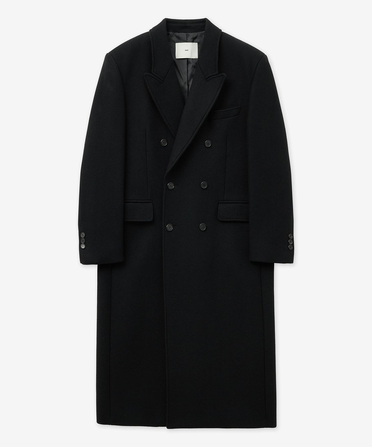 티엔지티(TNGT) Heavy Wool Double-breasted Coat (Black) TNCO5F101BK
