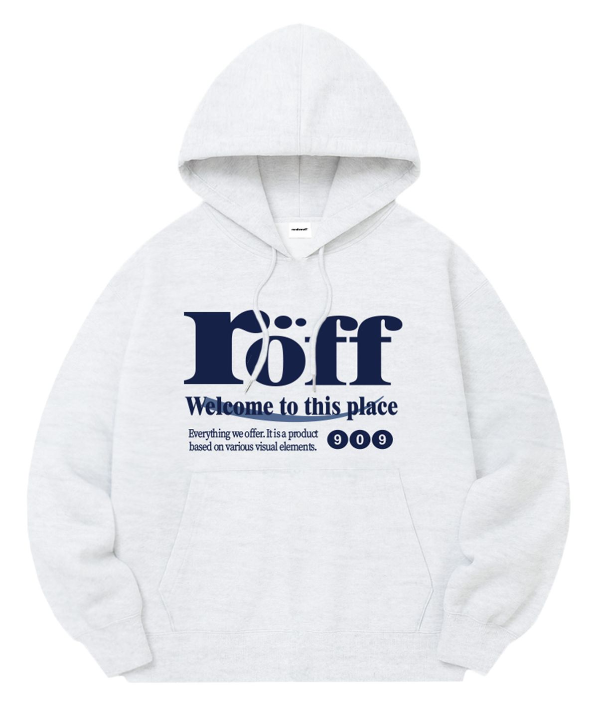 랜덤오프(RANDOMOFF) [기모선택] RÖFF TYPE PLAY SEMI OVER FIT HOODIE (5color)