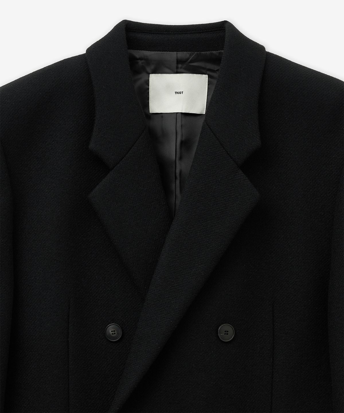 티엔지티(TNGT) Heavy Wool Tailored Double-breasted Coat (Black) TNCO5F102BK