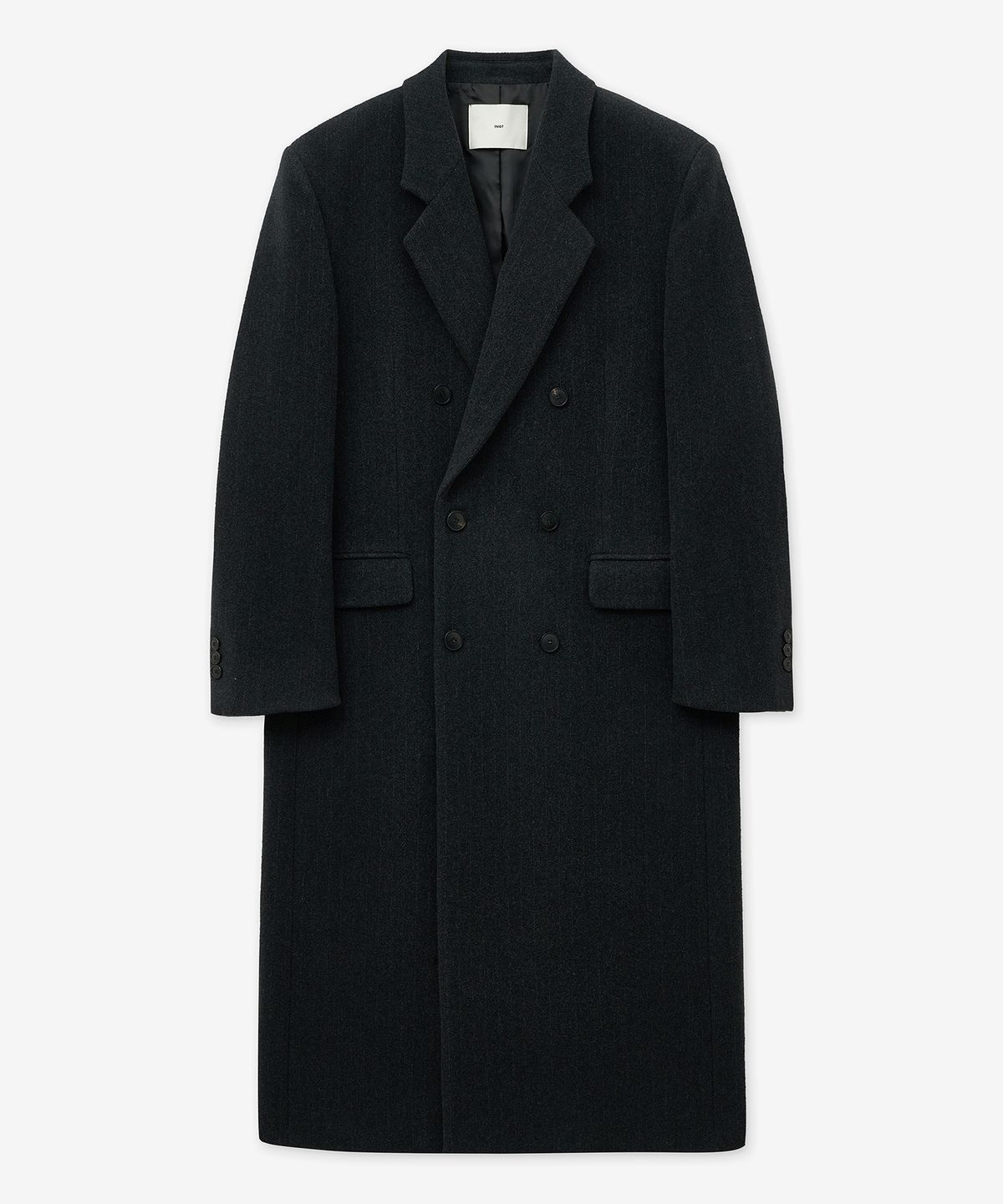 티엔지티(TNGT) Pin-stripe Tailored Double-breasted Coat (Gray) TNCO5F102G2