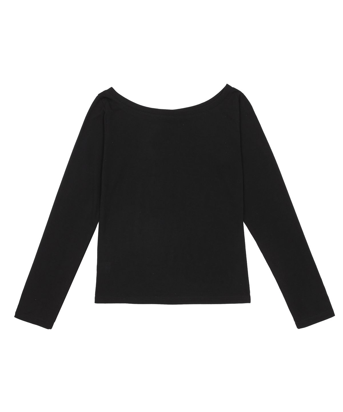 어니브(ANIV) STUDDED LONG SLEEVE OFF-SHOULDER BLACK