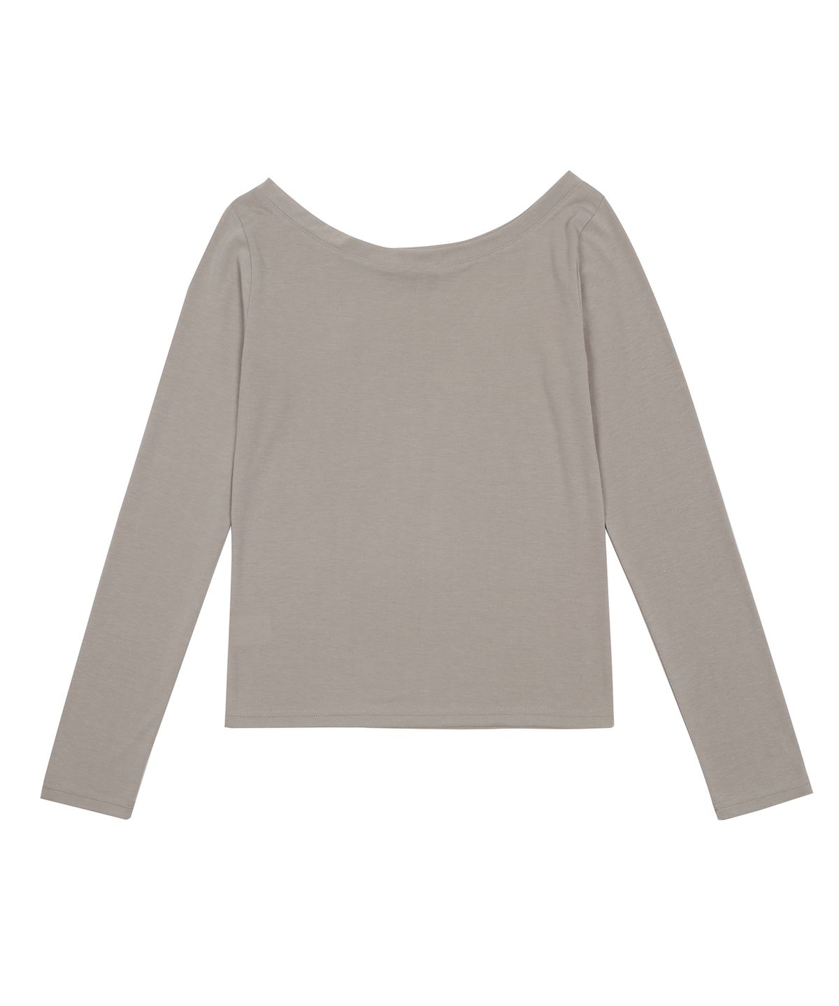 어니브(ANIV) STUDDED LONG SLEEVE OFF-SHOULDER BEIGE
