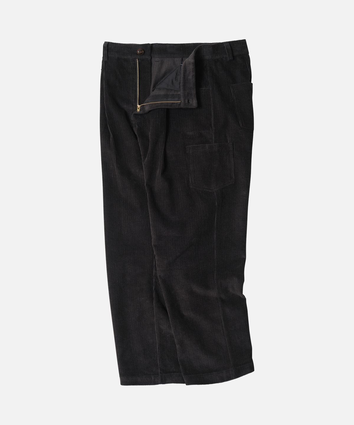 프리즘웍스(FRIZMWORKS) CORDUROY WIDE ONE TUCK PANTS _ CHARCOAL