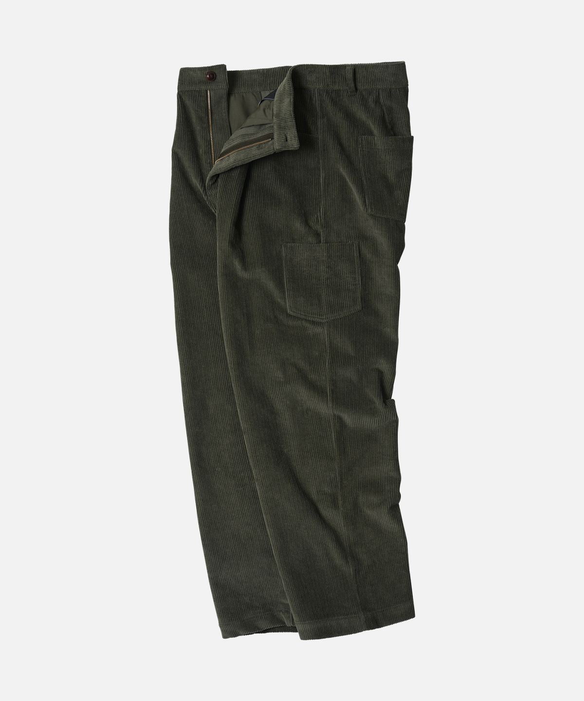 프리즘웍스(FRIZMWORKS) CORDUROY WIDE ONE TUCK PANTS _ OLIVE