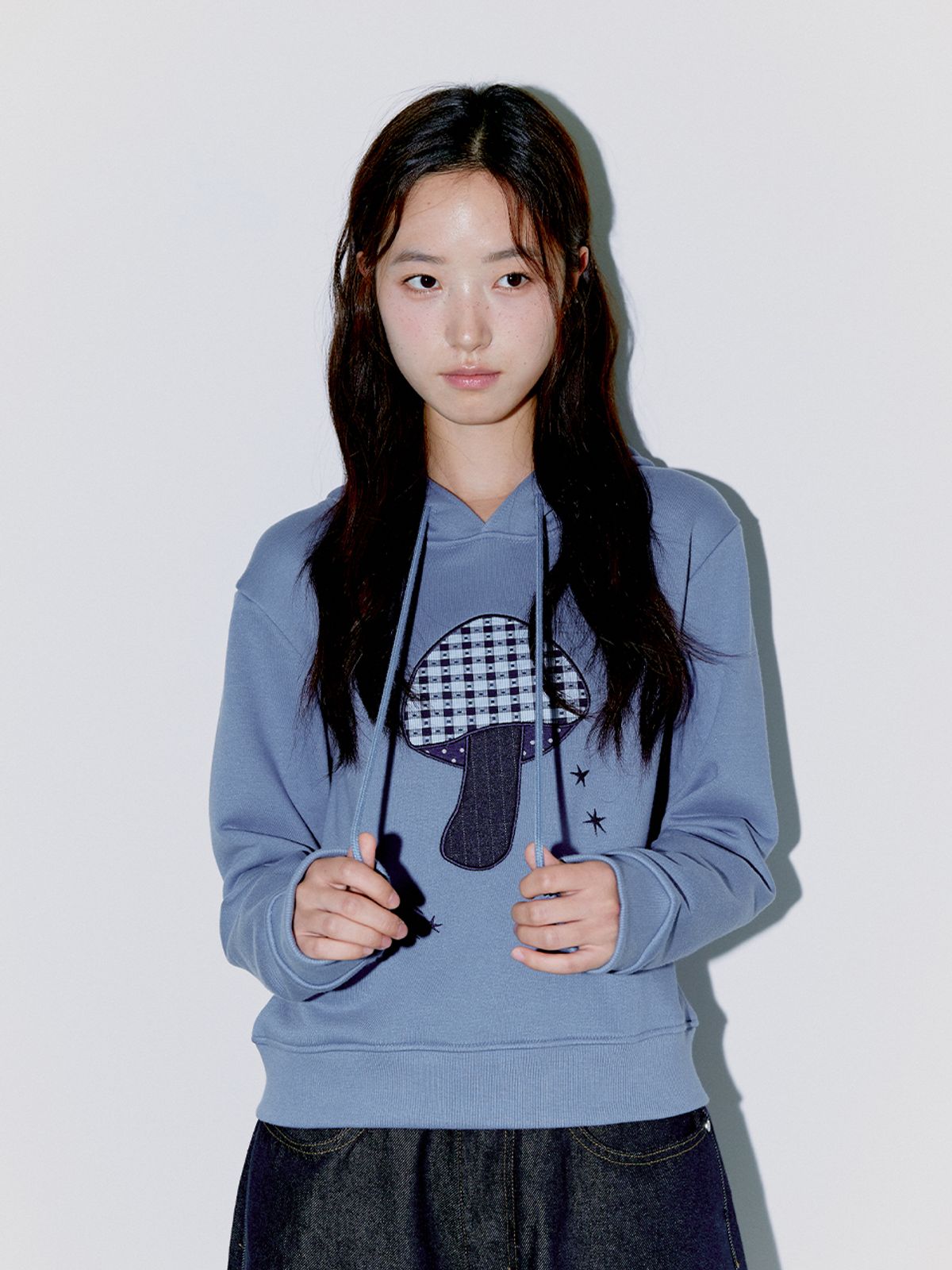 오피쉬(OAFISH) MUSHROOM PATCH HOODIE SKY BLUE