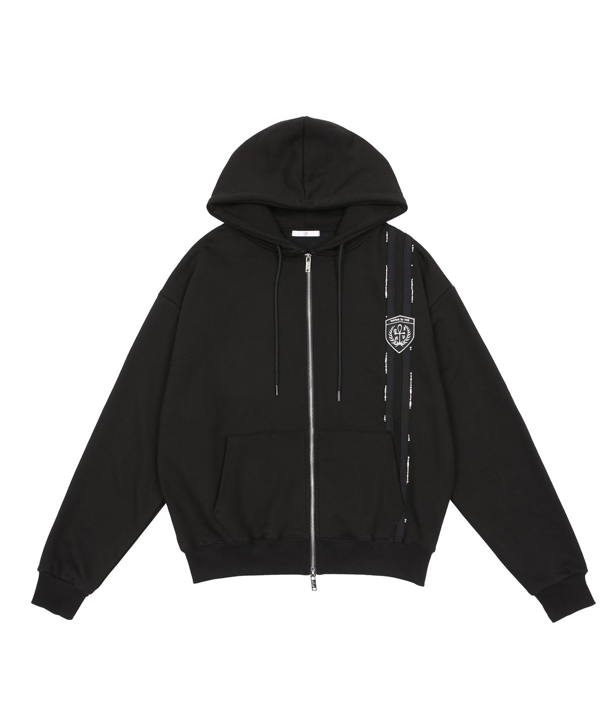 어니브(ANIV) BIZ TRACK HOODIE ZIP-UP BLACK