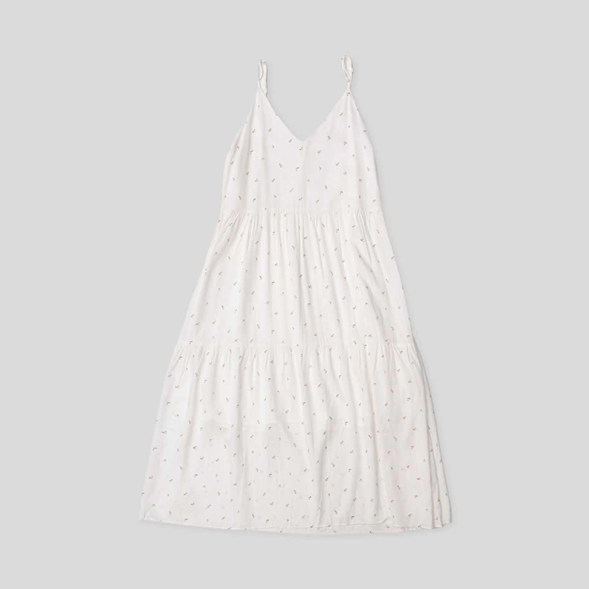 던드롭(DUNDROP) DD_Floral camisole dress_WHITE