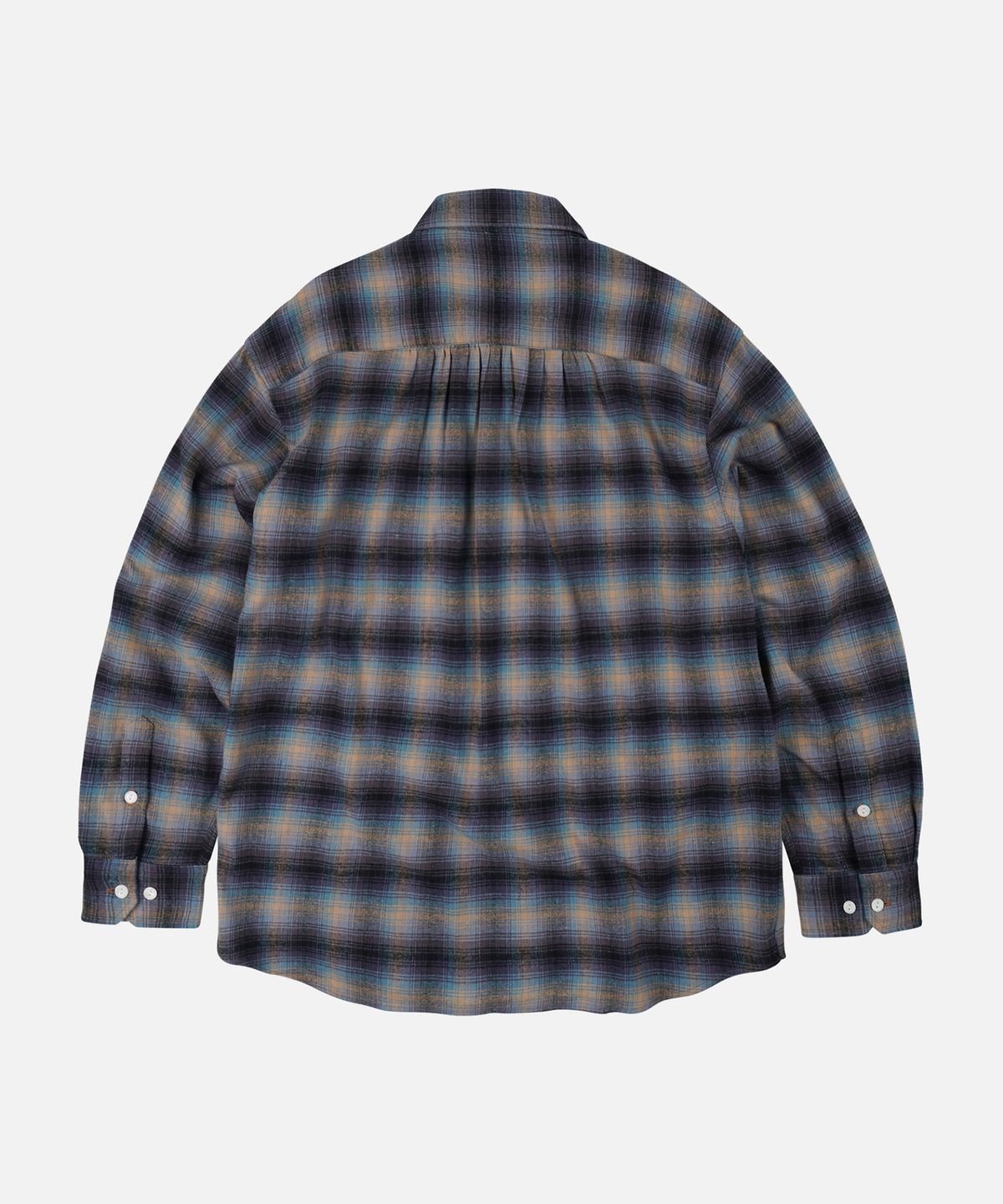 프리즘웍스(FRIZMWORKS) FLANNEL CHECK WORK SHIRT _ MIDNIGHT BLUE