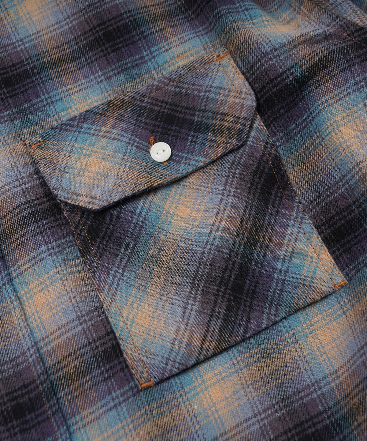 프리즘웍스(FRIZMWORKS) FLANNEL CHECK WORK SHIRT _ MIDNIGHT BLUE