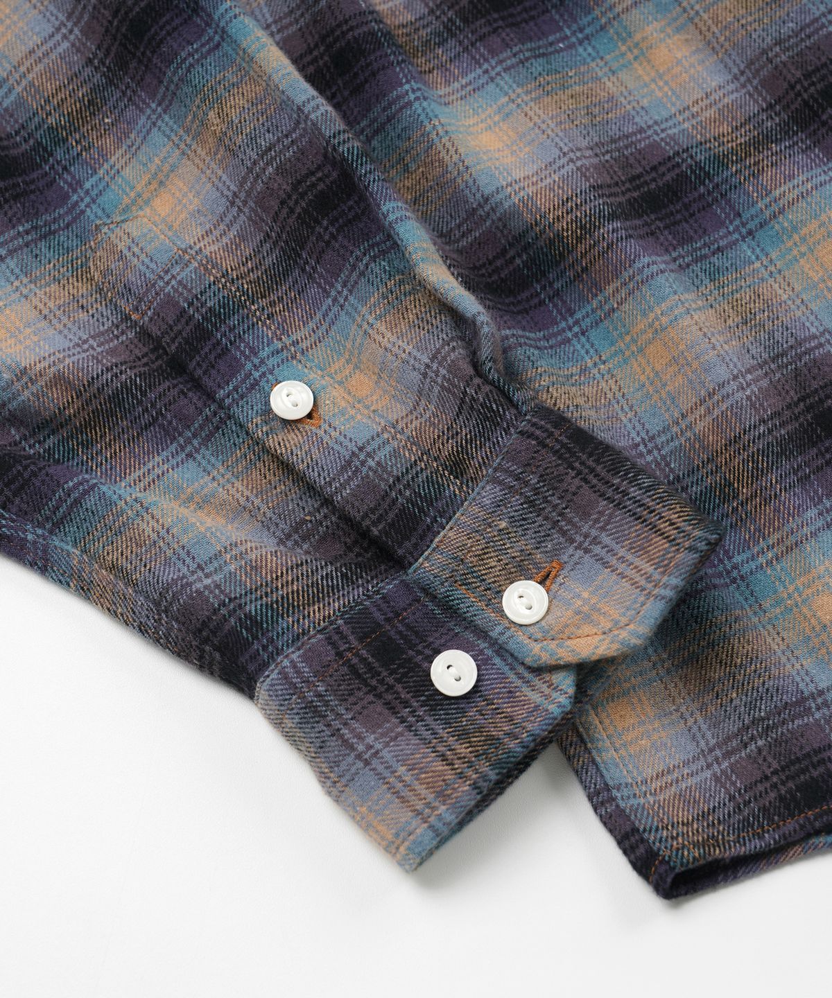 프리즘웍스(FRIZMWORKS) FLANNEL CHECK WORK SHIRT _ MIDNIGHT BLUE