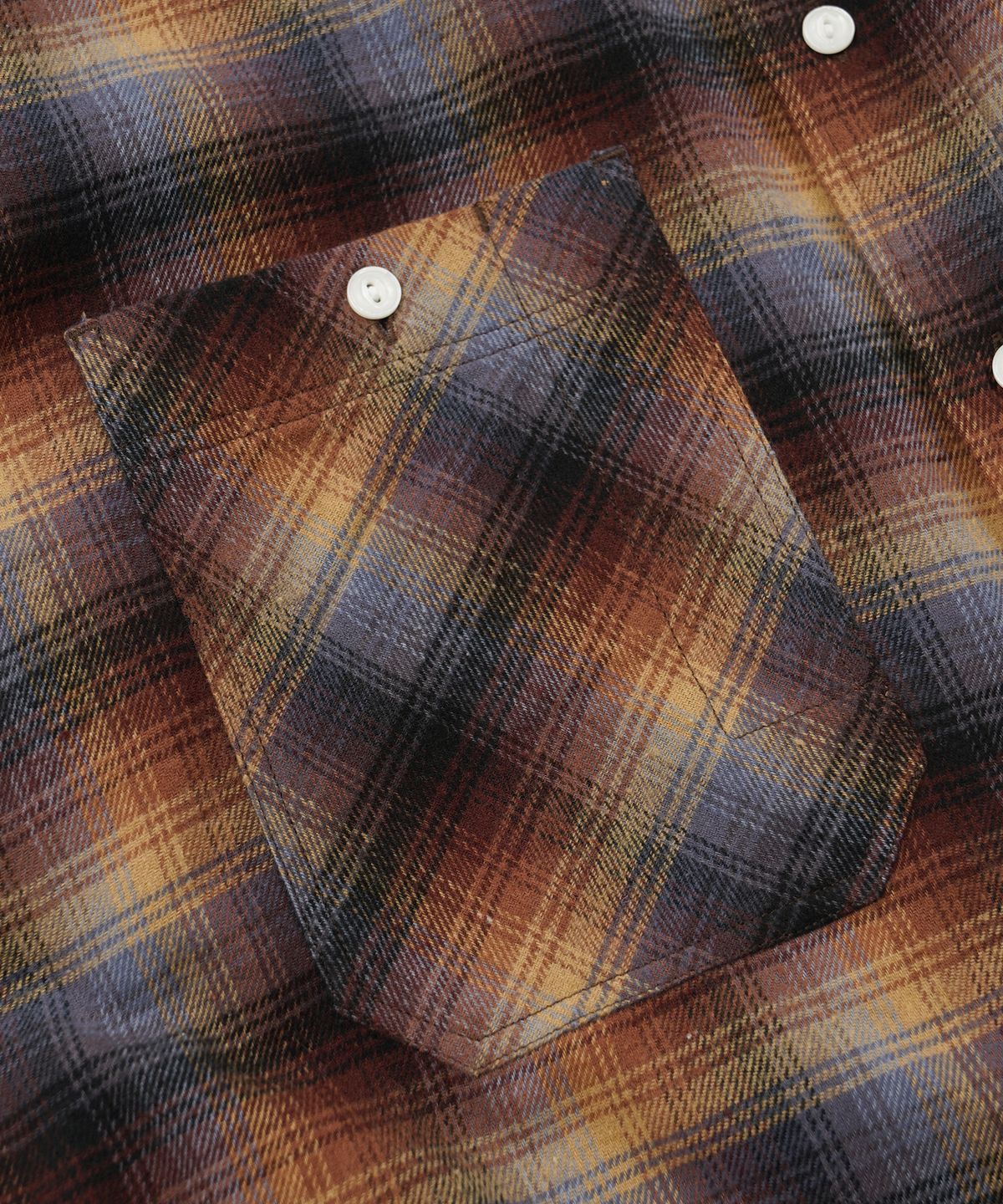 프리즘웍스(FRIZMWORKS) FLANNEL CHECK WORK SHIRT _ BROWN SKY