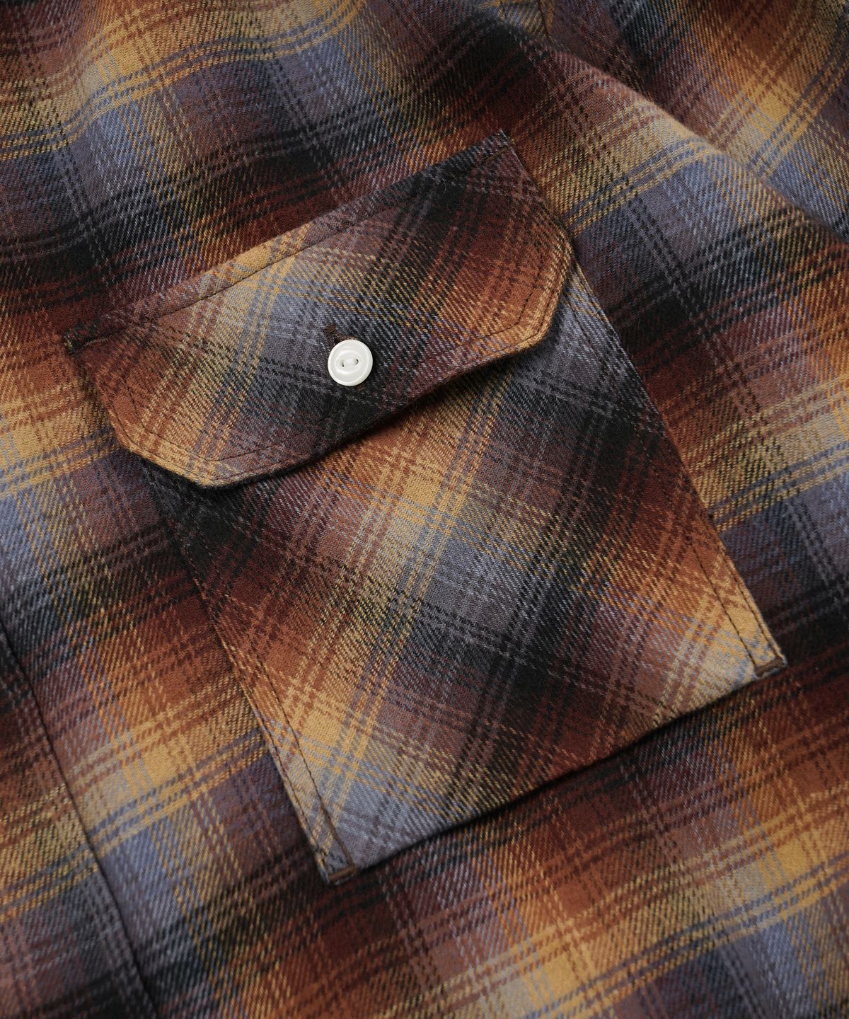 프리즘웍스(FRIZMWORKS) FLANNEL CHECK WORK SHIRT _ BROWN SKY