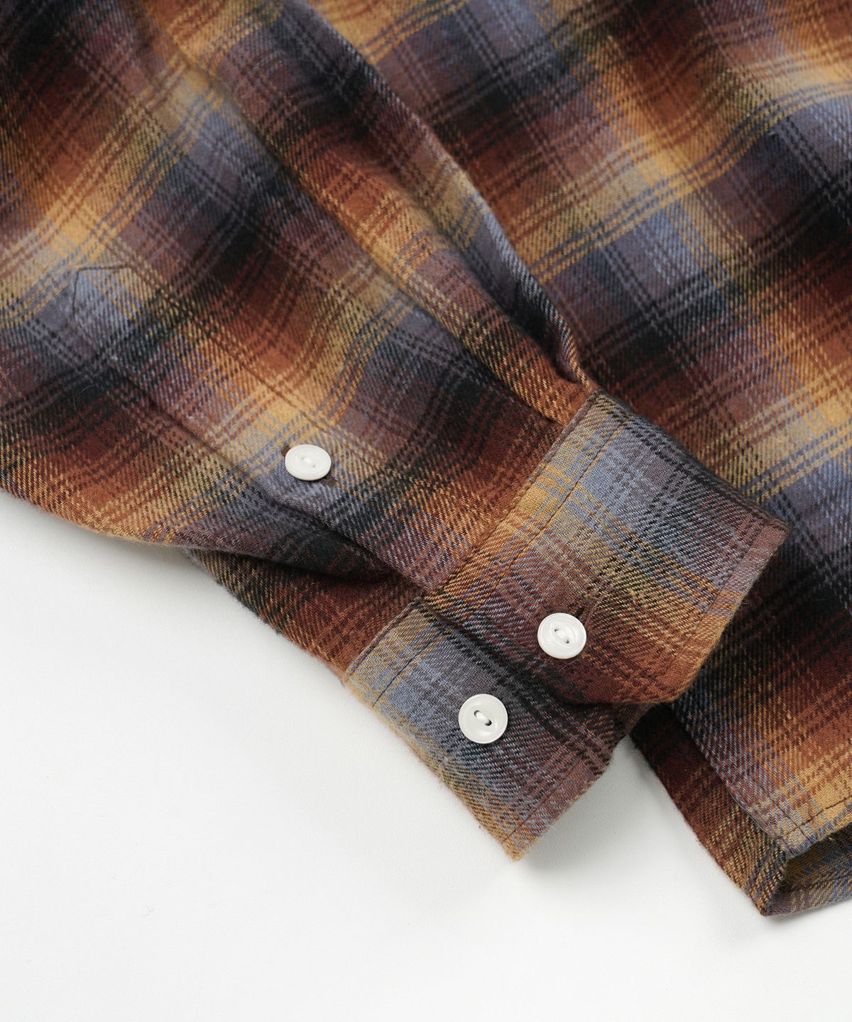 프리즘웍스(FRIZMWORKS) FLANNEL CHECK WORK SHIRT _ BROWN SKY