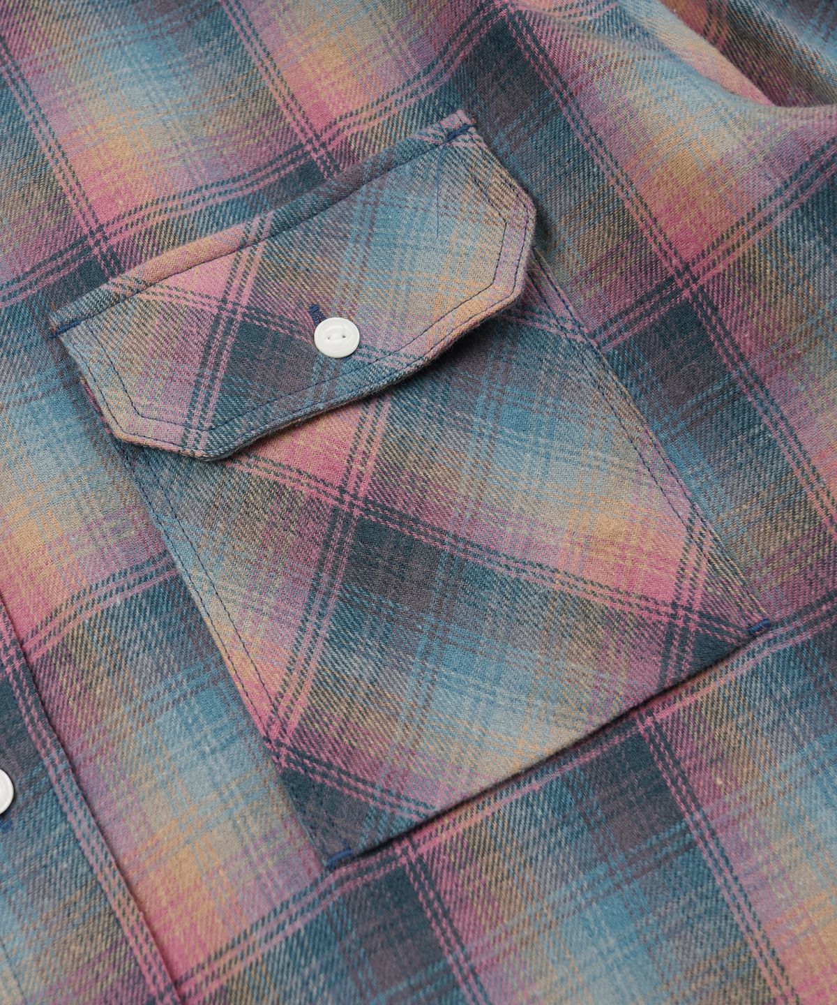 프리즘웍스(FRIZMWORKS) FLANNEL CHECK WORK SHIRT _ EMERALD PINK