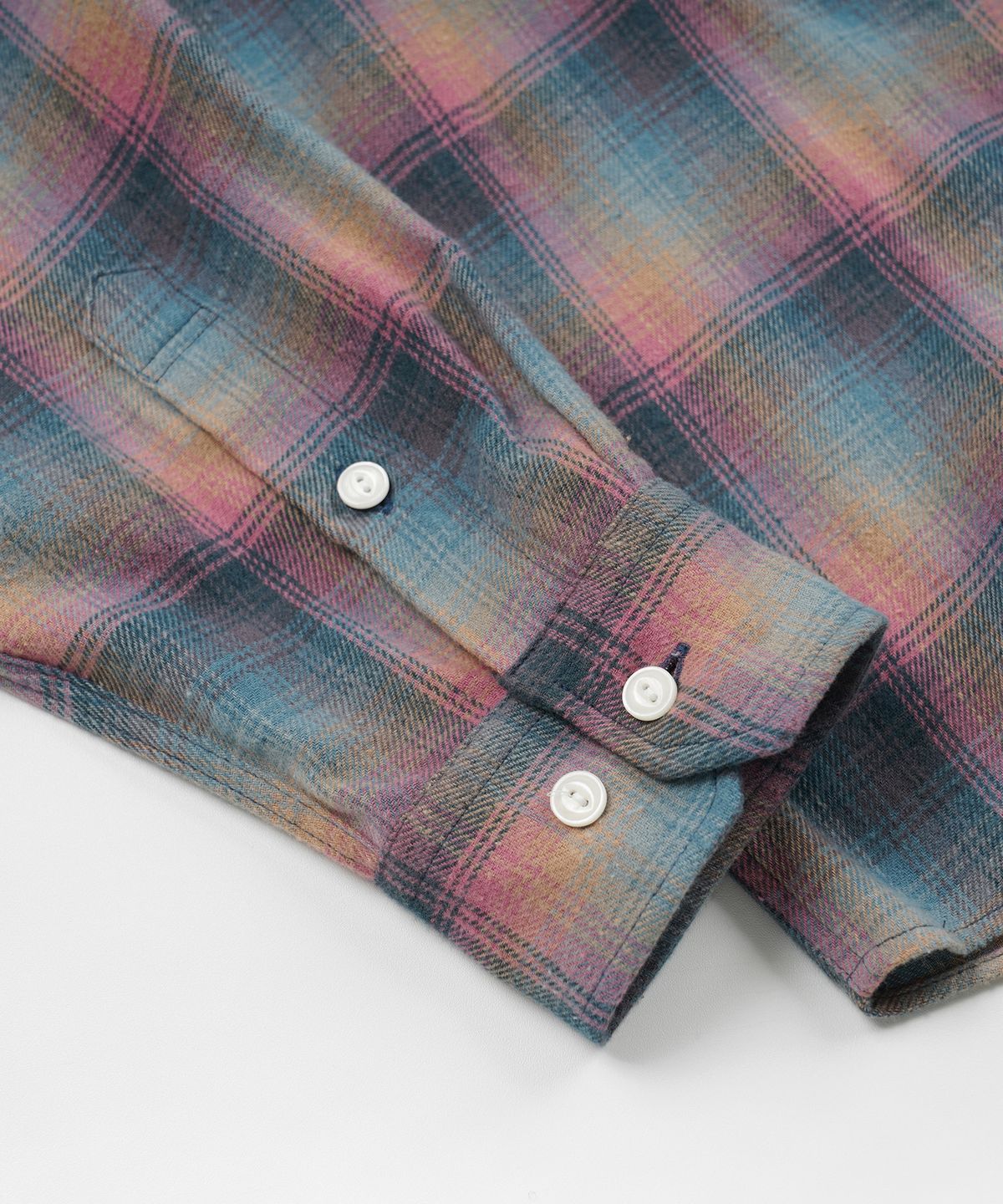 프리즘웍스(FRIZMWORKS) FLANNEL CHECK WORK SHIRT _ EMERALD PINK