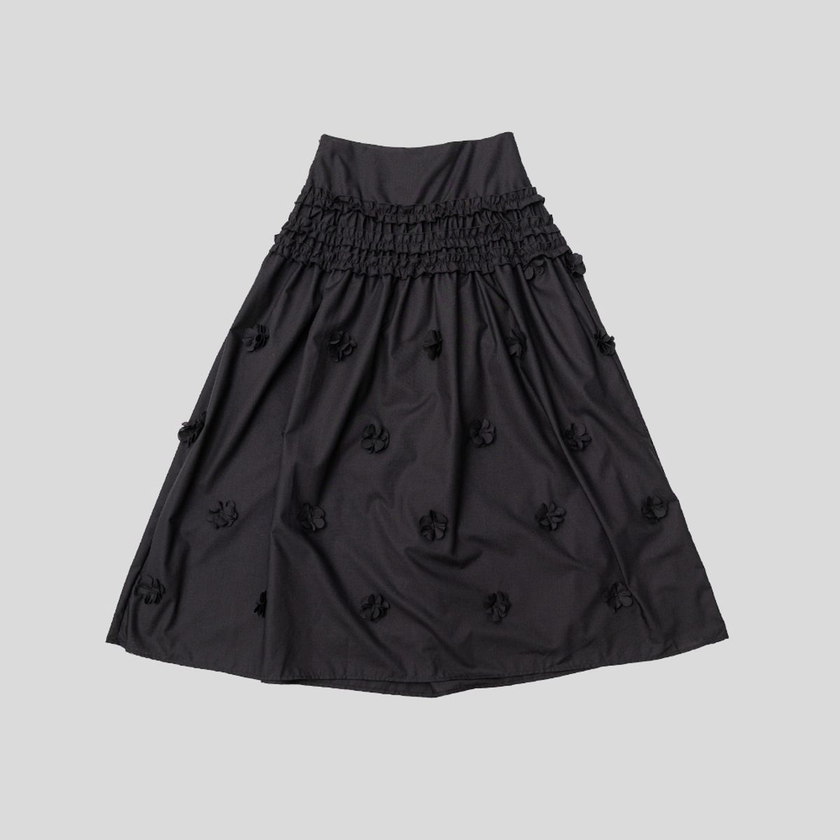 던드롭(DUNDROP) DD_Flower ruffle skirt_2color