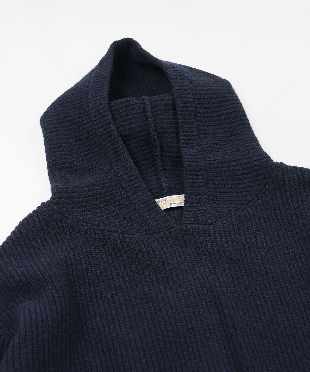 프리즘웍스(FRIZMWORKS) KANGAROO KNIT PULLOVER HOODY _ NAVY