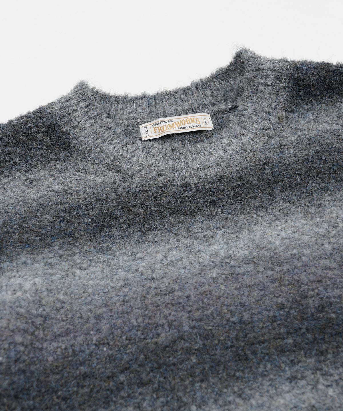프리즘웍스(FRIZMWORKS) GRADATION BOUCLE KNIT _ GRAY