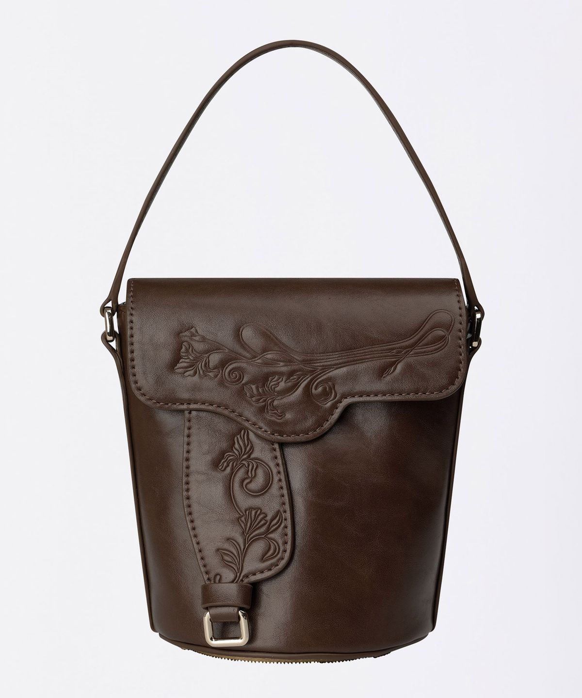 스컬프터(SCULPTOR) Saddle Bucket Bag Brown