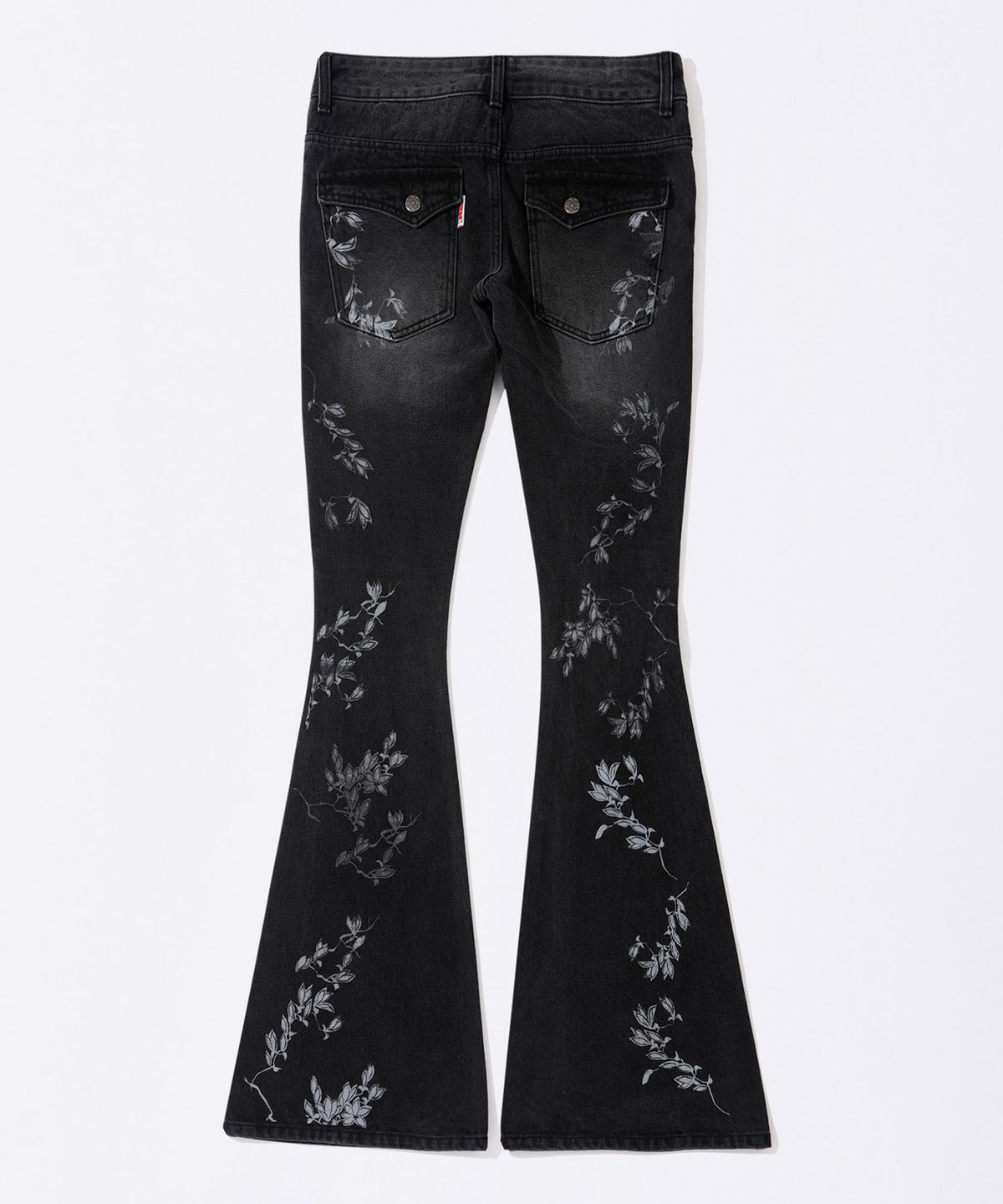 스컬프터(SCULPTOR) Flocking Bootcut Denim Washed Gray