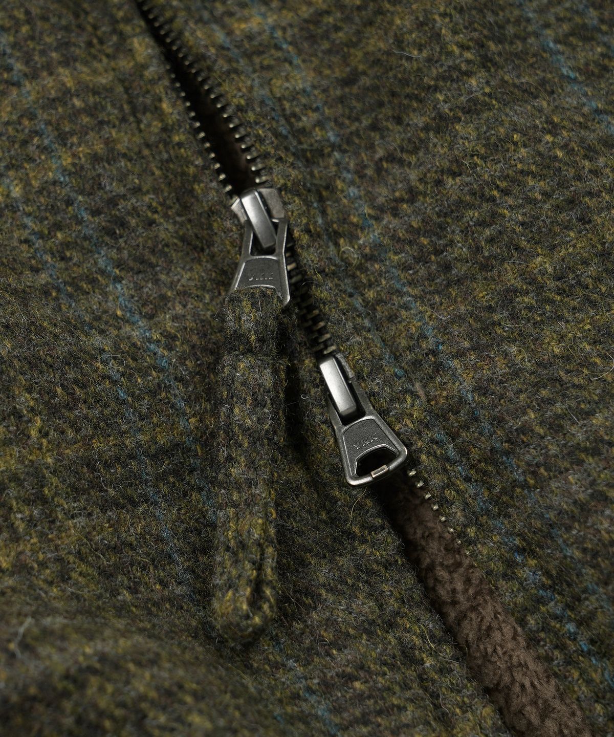 프리즘웍스(FRIZMWORKS) FLUFFY WOOL HARRINGTON JACKET _ SEAWEED