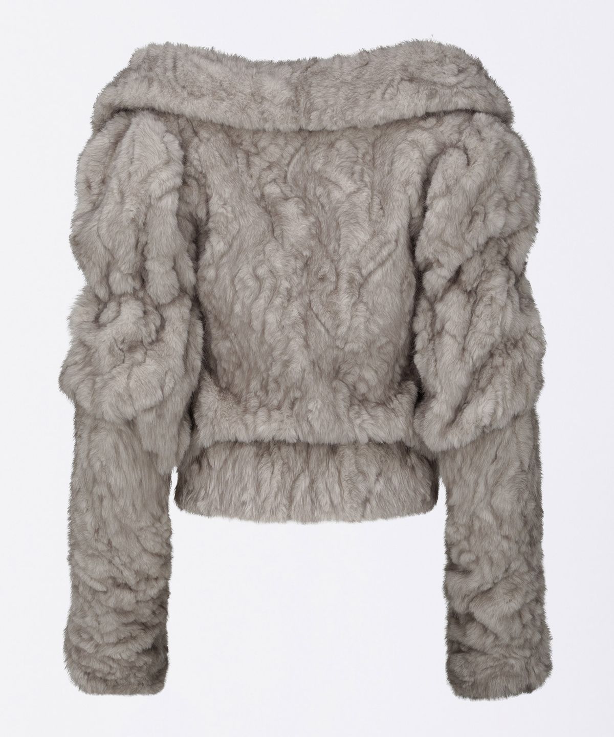 스컬프터(SCULPTOR) Faux Fur Corset Jacket Warm Gray