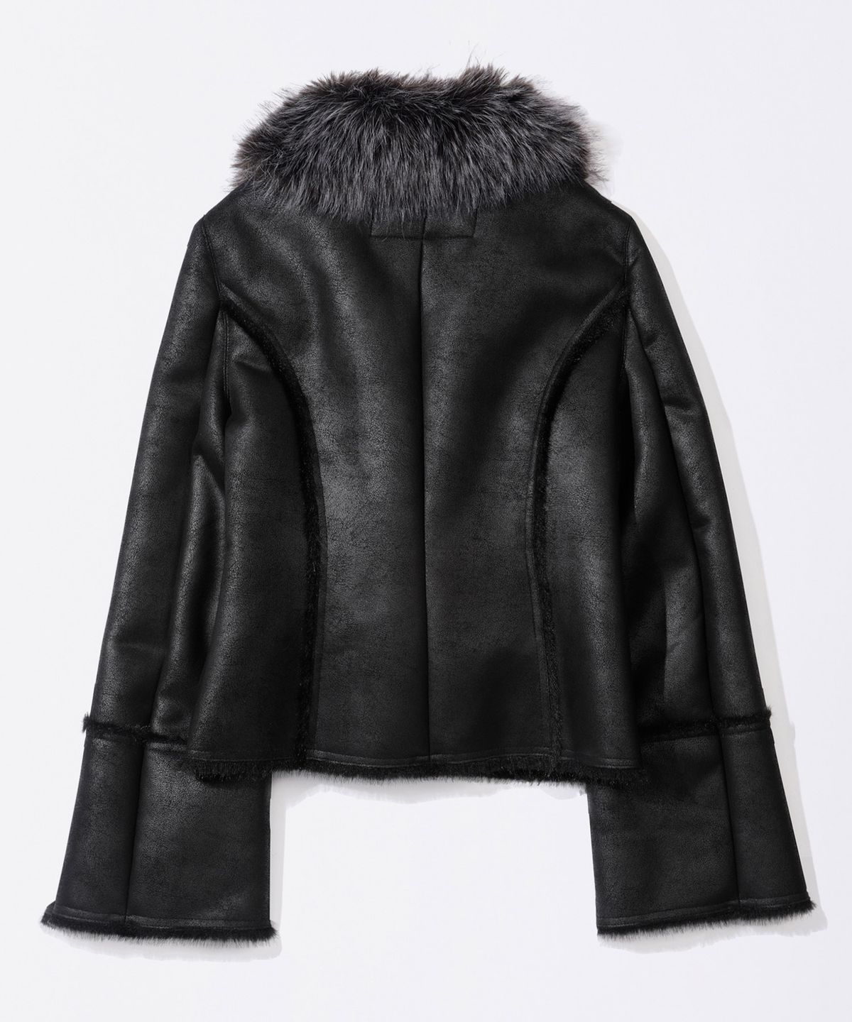 스컬프터(SCULPTOR) Faux Mouton Toggle Coat Black