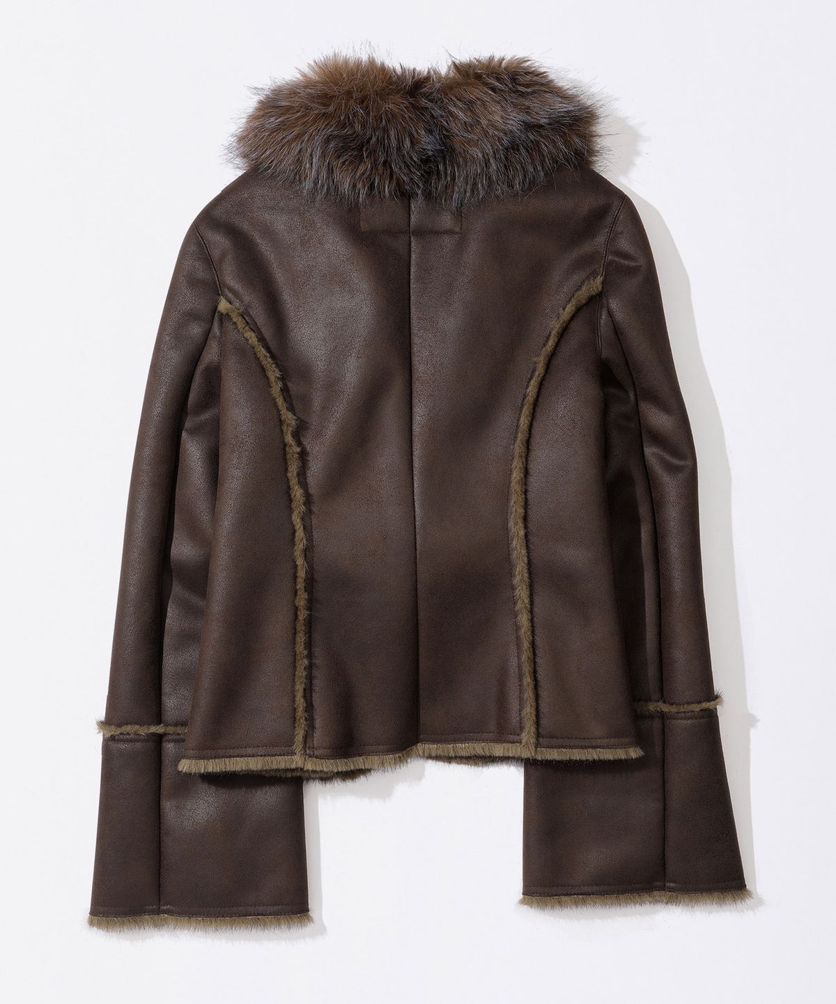 스컬프터(SCULPTOR) Faux Mouton Toggle Coat Brown
