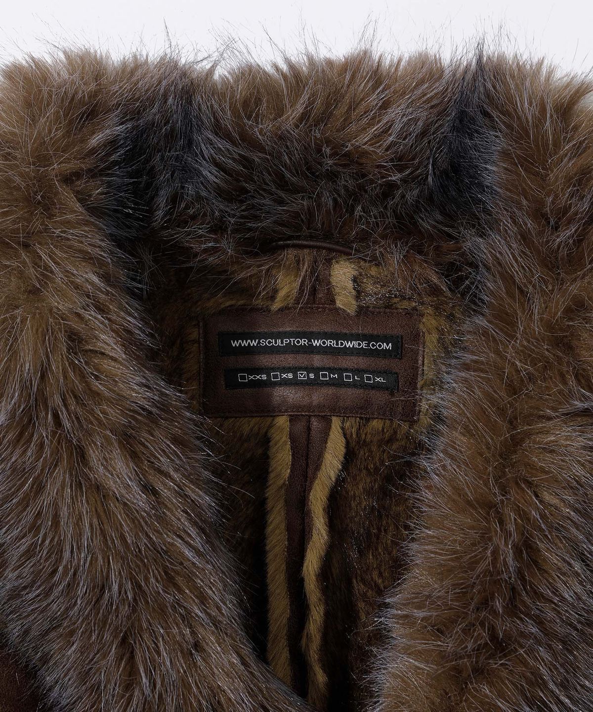 스컬프터(SCULPTOR) Faux Mouton Toggle Coat Brown