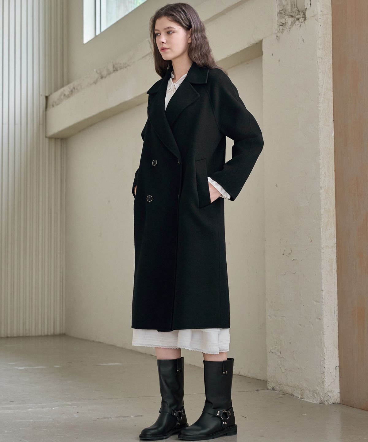미테(MITTE) DOUBLE HANDMADE COAT_BLACK