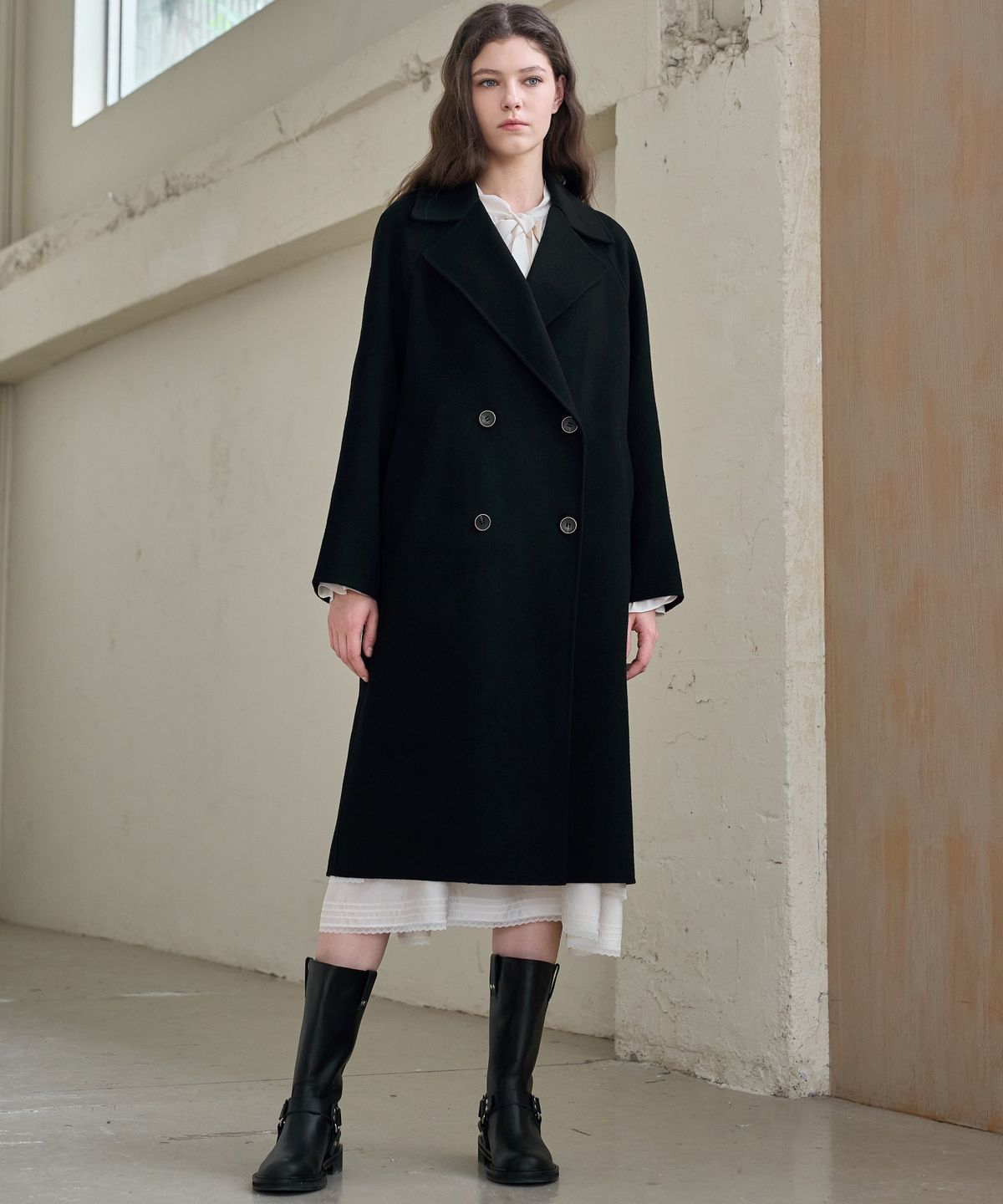미테(MITTE) DOUBLE HANDMADE COAT_BLACK