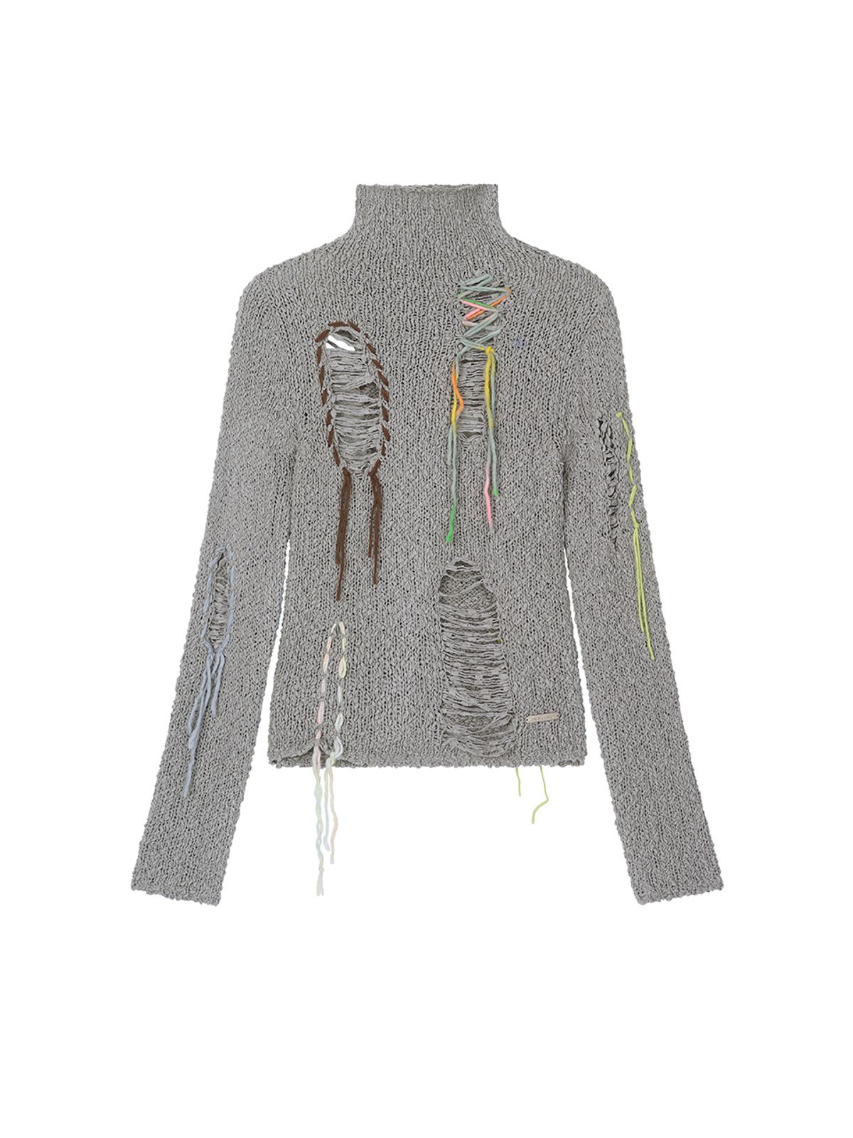 에즈이프 캘리(ASIF CALIE) VINTAGE DESTROYED KNIT GRAY