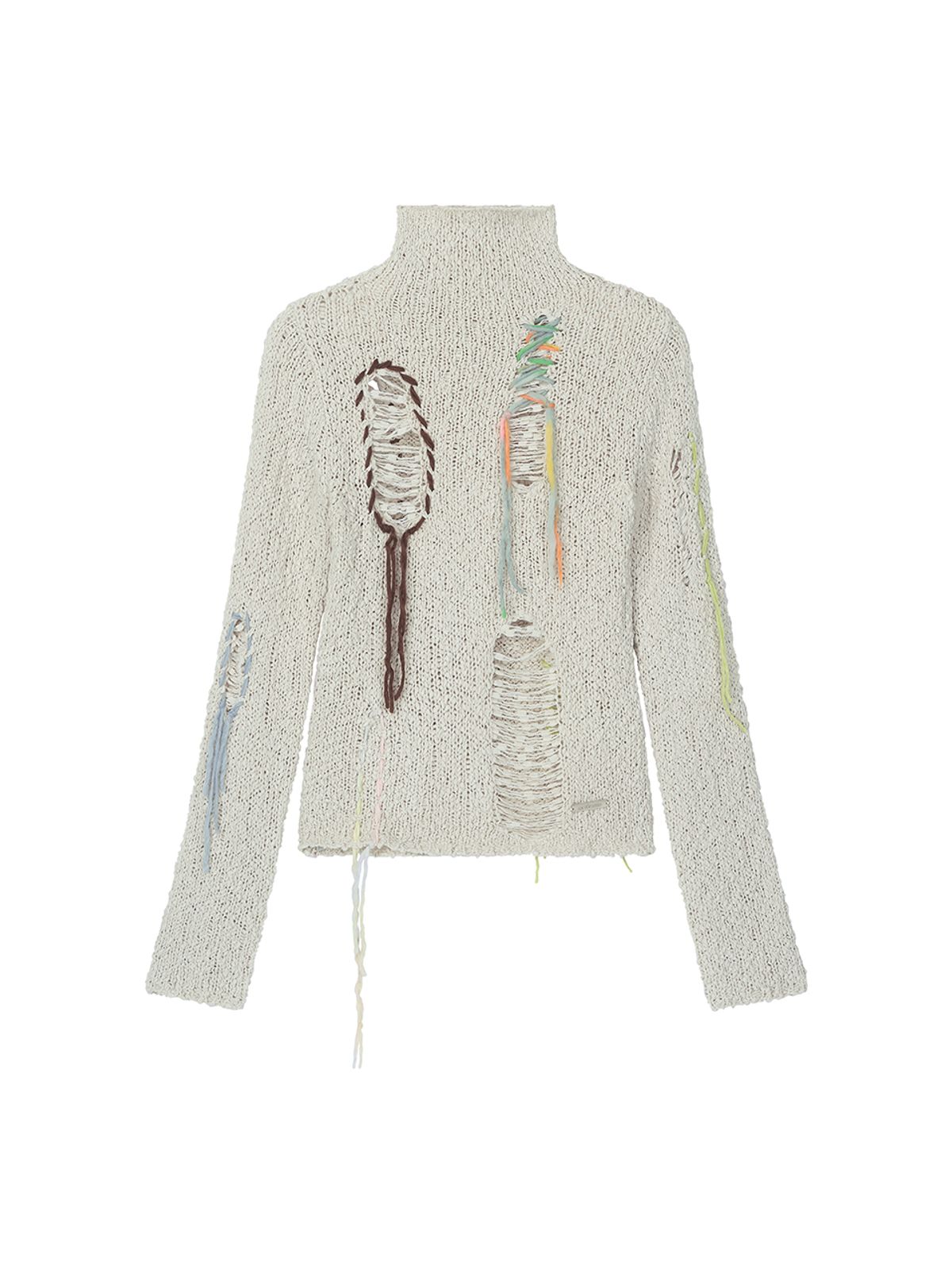 에즈이프 캘리(ASIF CALIE) VINTAGE DESTROYED KNIT IVORY
