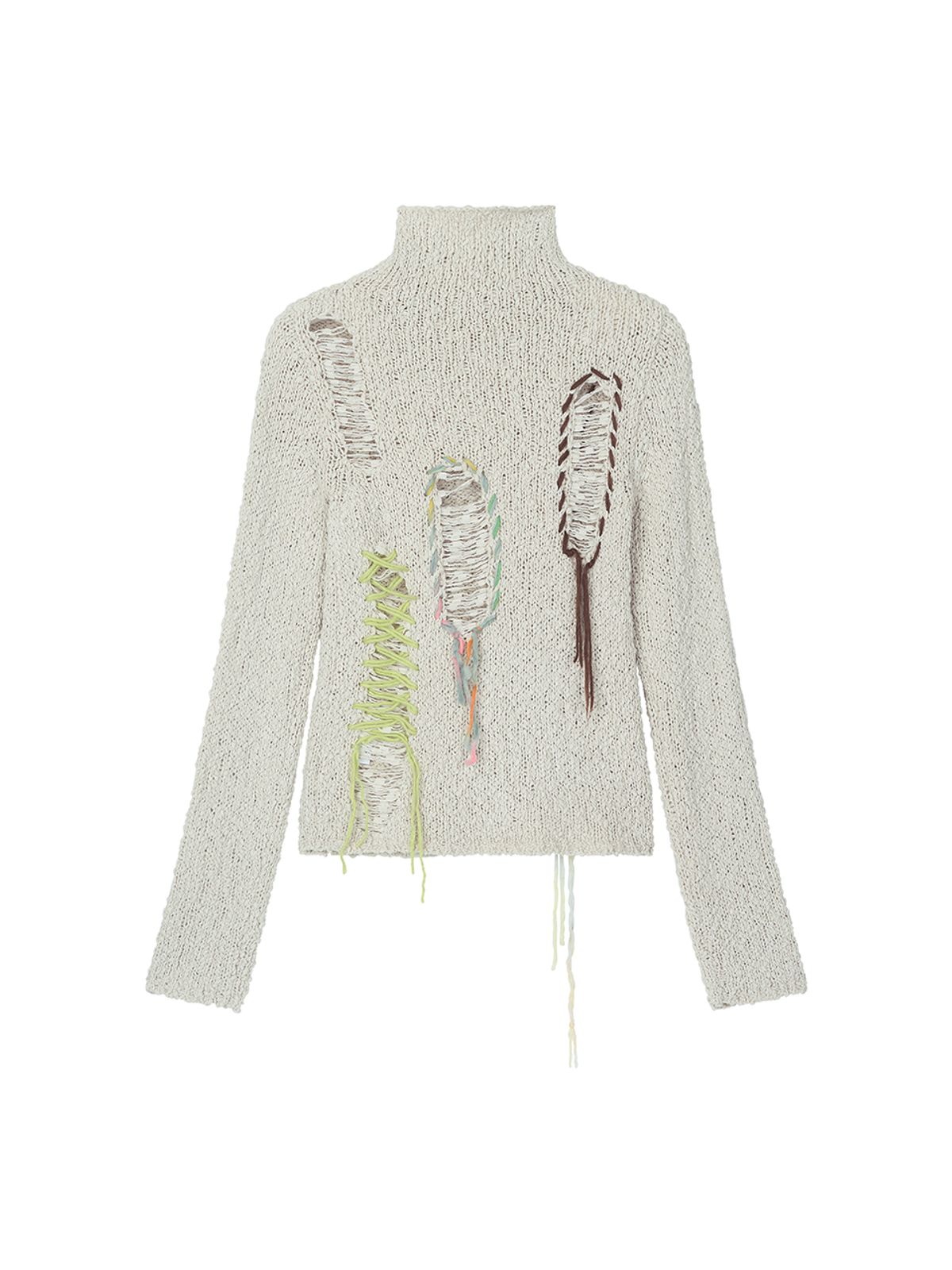 에즈이프 캘리(ASIF CALIE) VINTAGE DESTROYED KNIT IVORY