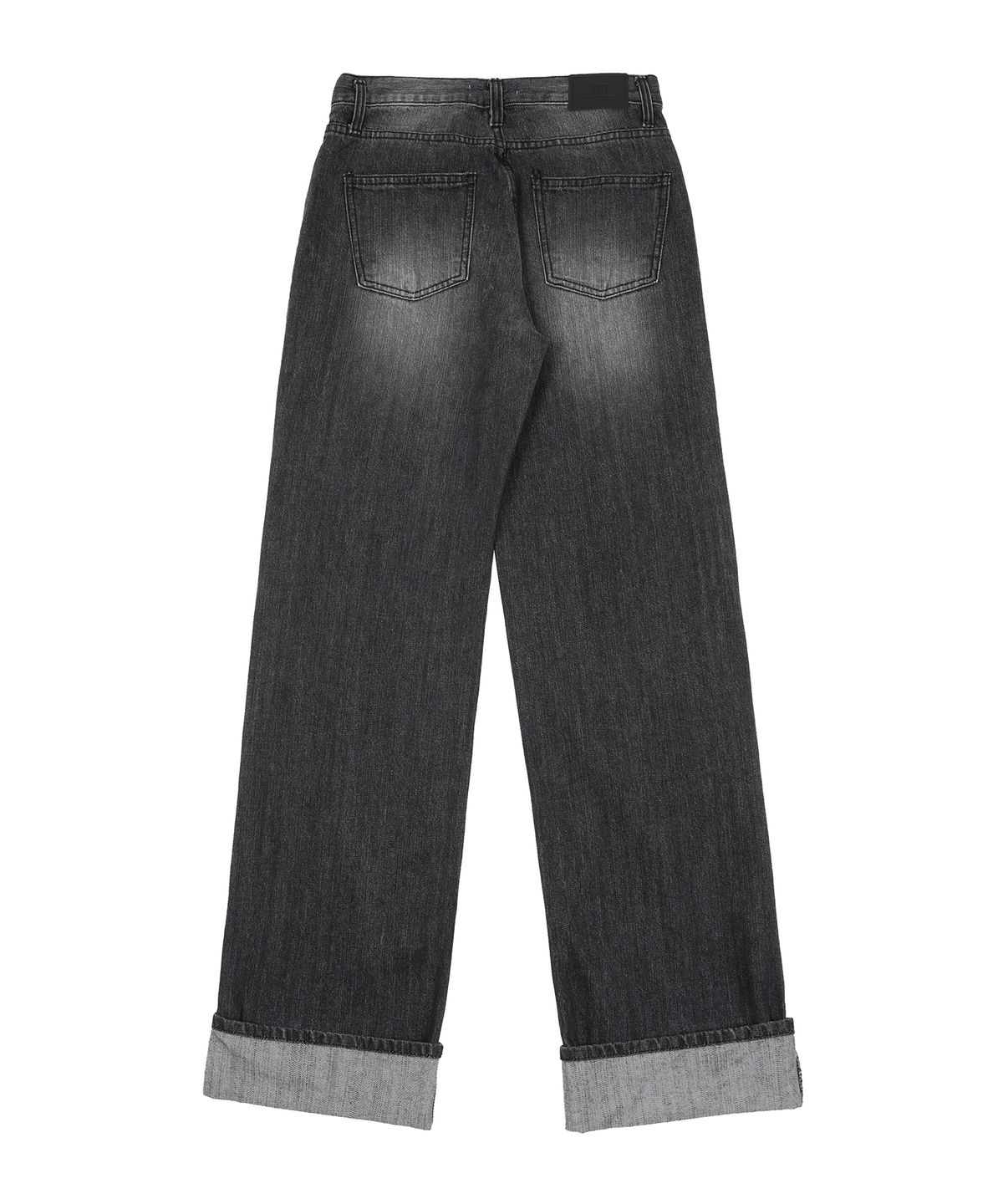 어니브(ANIV) STRAIGHT ROLL-UP DENIM PANTS RUSTY-BLACK