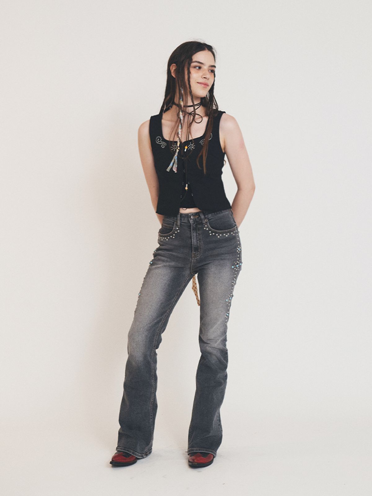 에즈이프 캘리(ASIF CALIE) DESERT HOOK BUSTIER BLACK