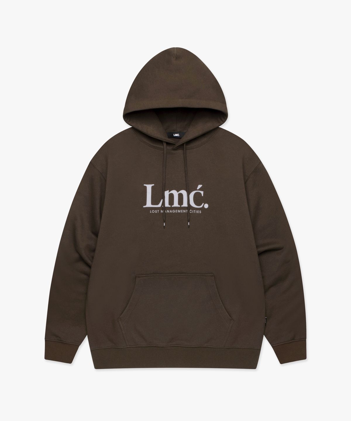 엘엠씨(LMC) SERIF LOGO HOODIE brown